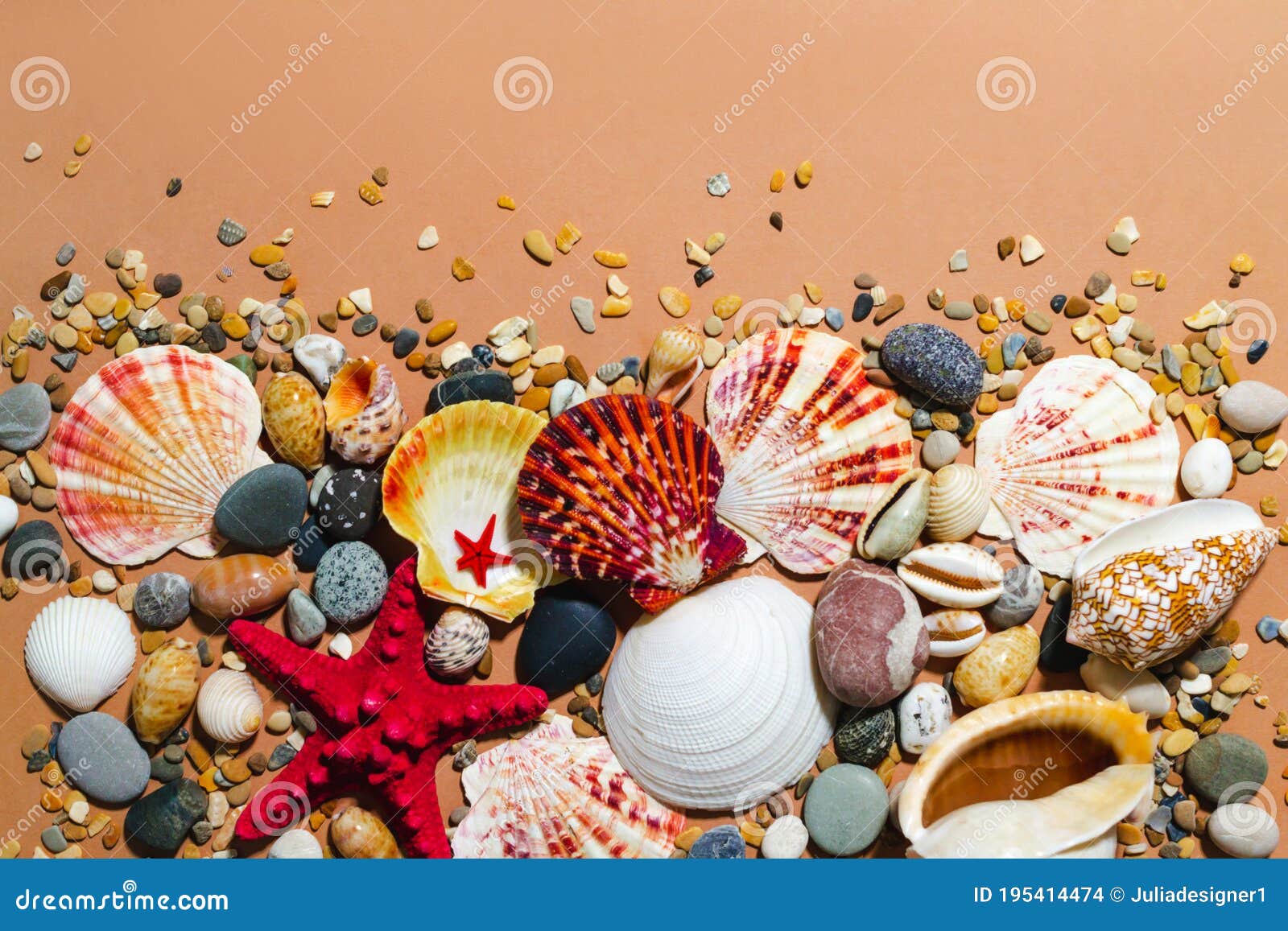 Sea Shells and Sand Wallpaper. Summer Border Top View on Beige with Copy  Space. Banner, Card, Stationery Clipart. Stock Photo - Image of banner,  ocean: 195414474