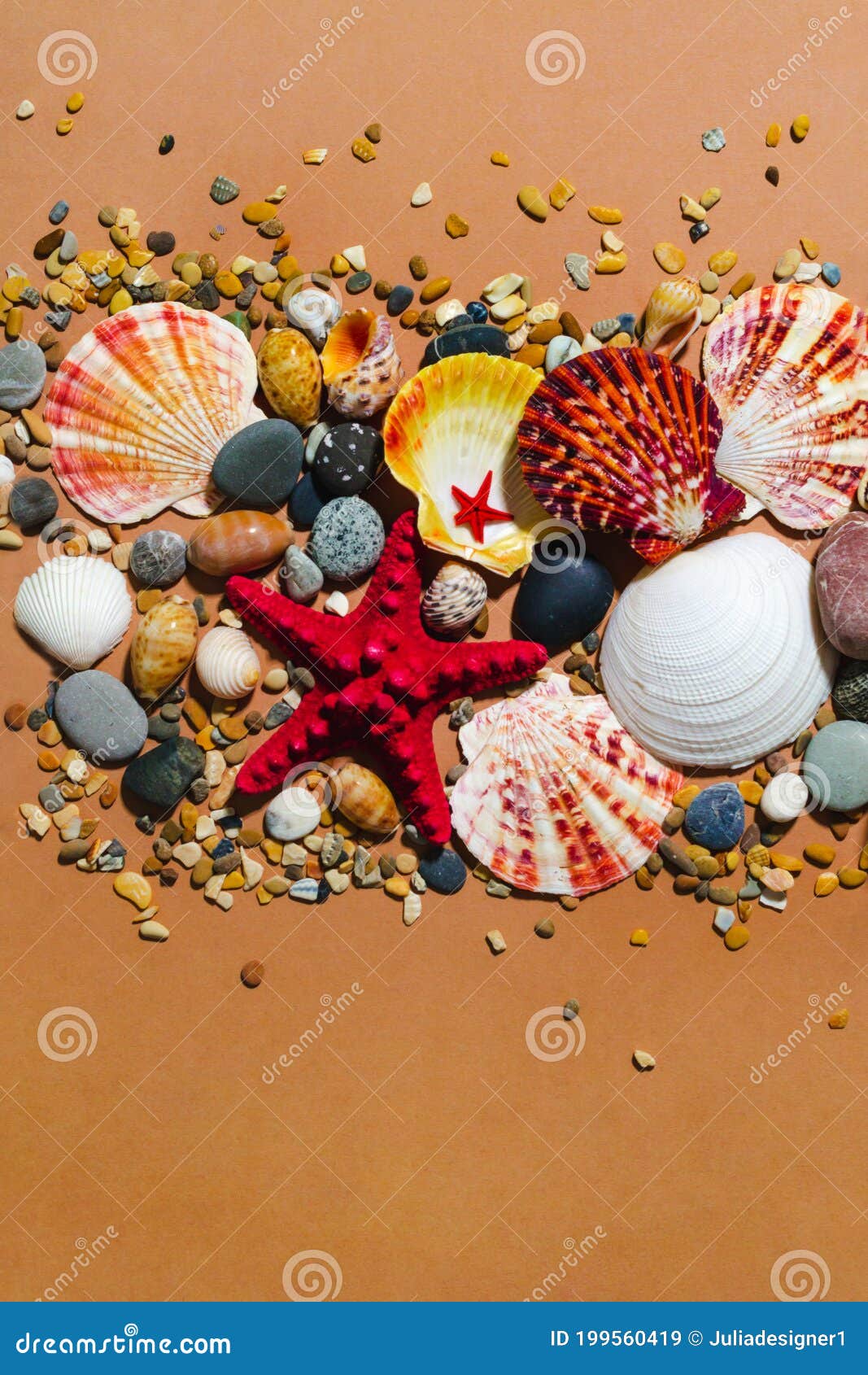 Sea Shells and Sand Wallpaper. Summer Border Top View on Beige with Copy  Space. Banner, Card, Stationery Clipart Stock Image - Image of layout,  beach: 199560419