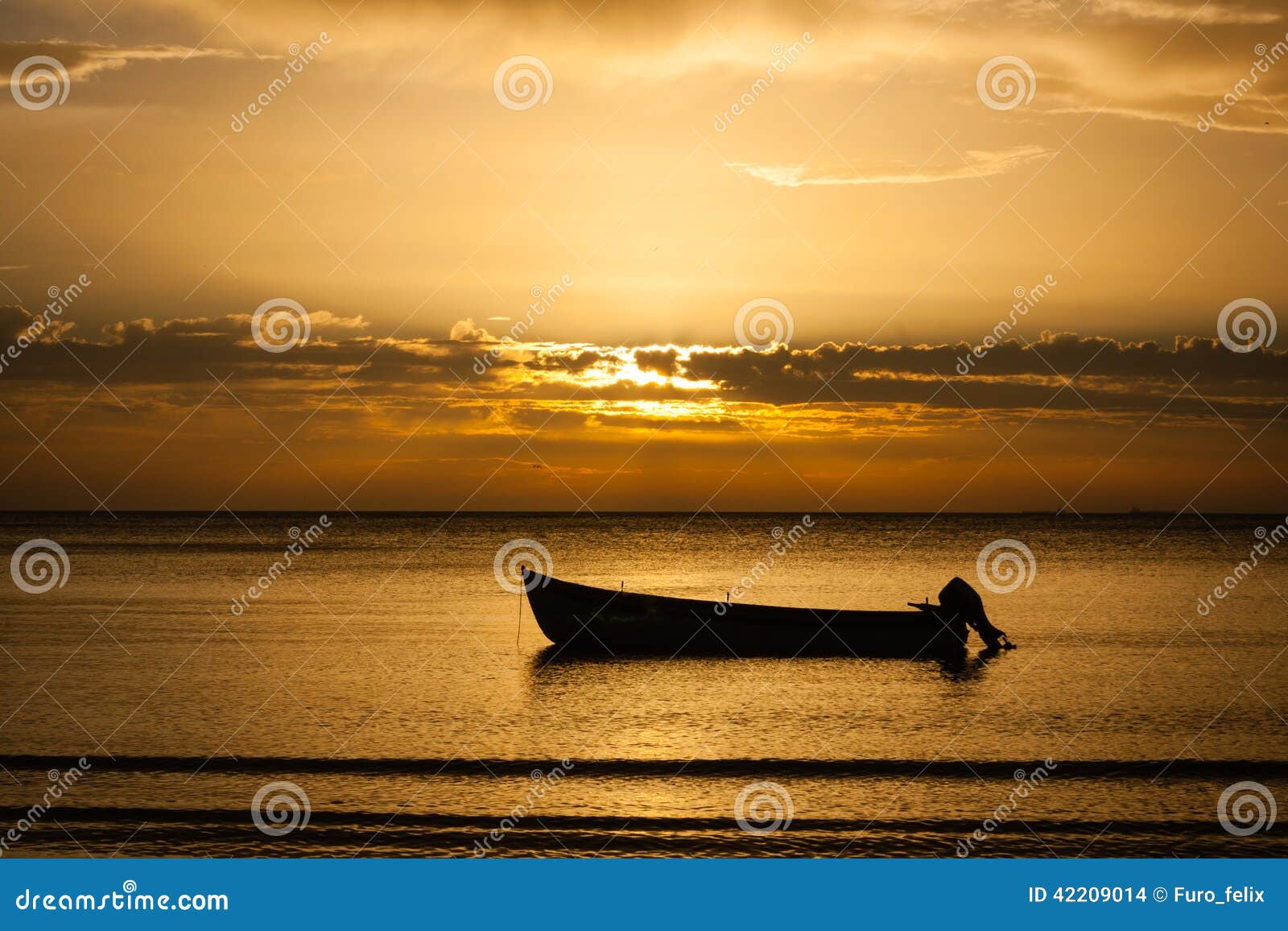 Sea sunrise. Early morning sunrise over sea with boat