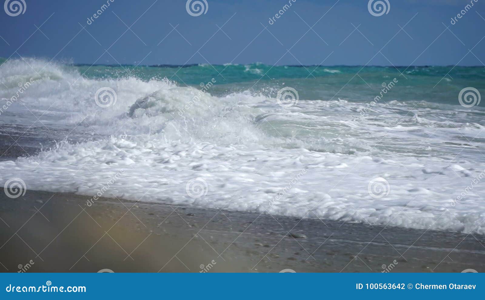 Sea Surface Shot with Static Cam, Beautiful Waves, Seamless Loop, High