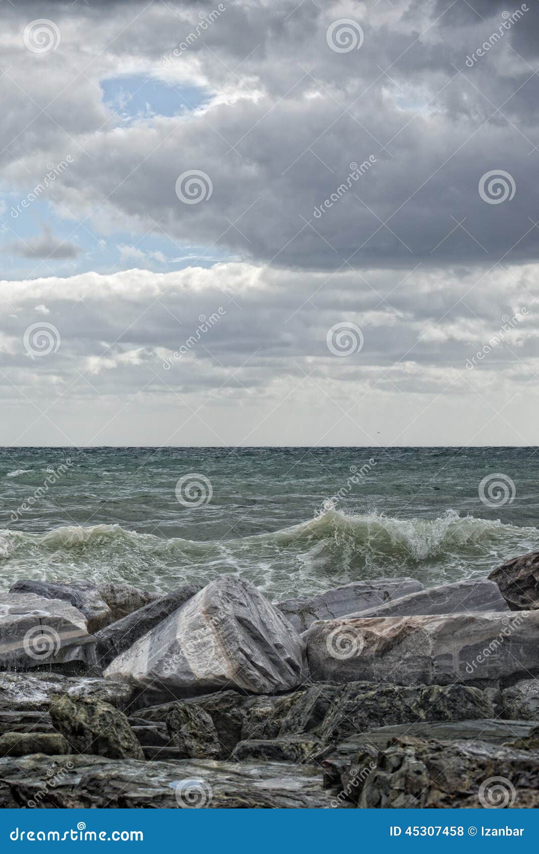 sea in tempest on rocks