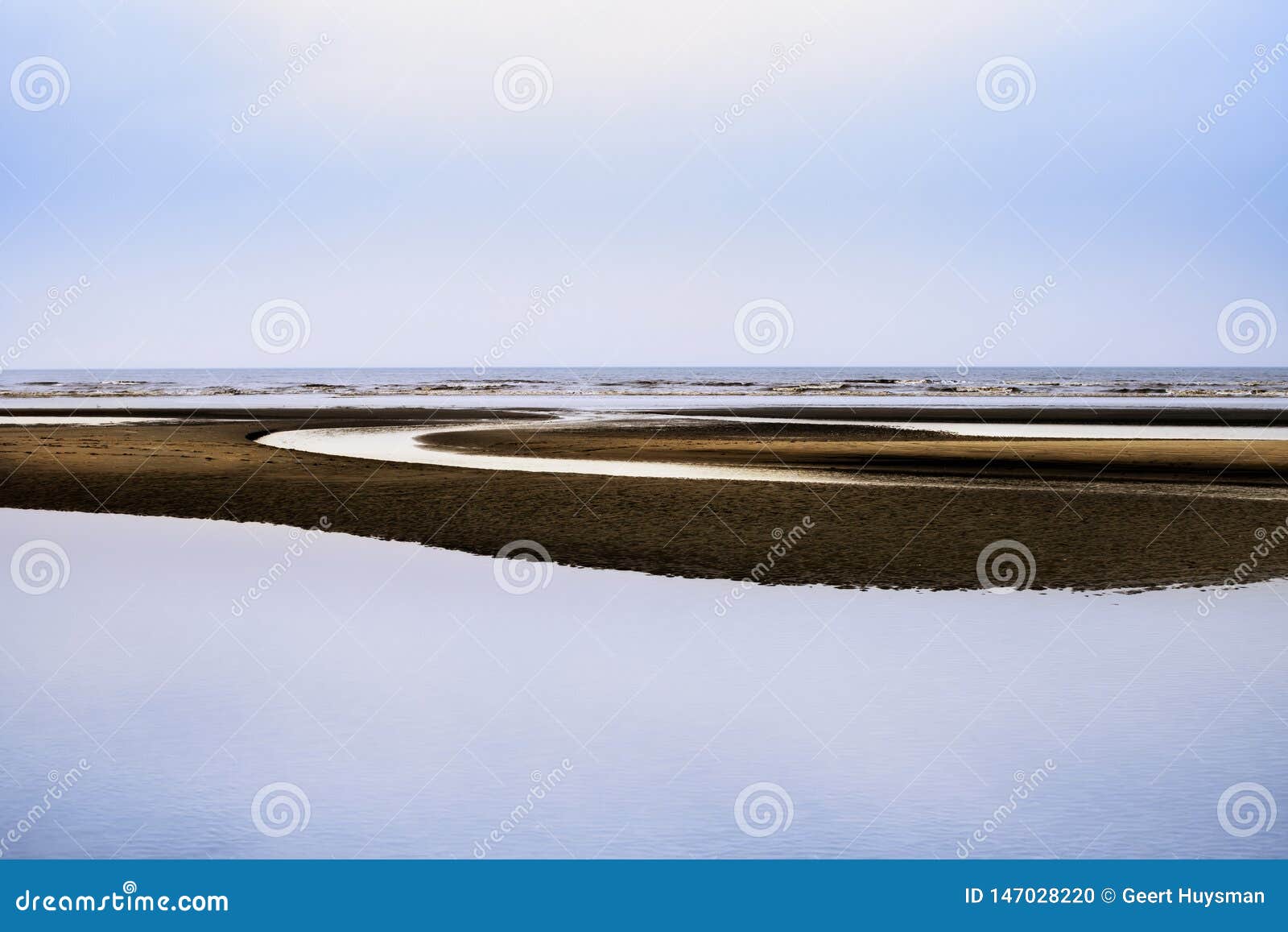 sea view with distinct graphical forms, belgium