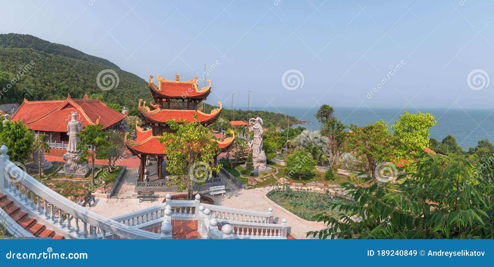 sea view from ho quoc pagoda, kin giang, vietnam