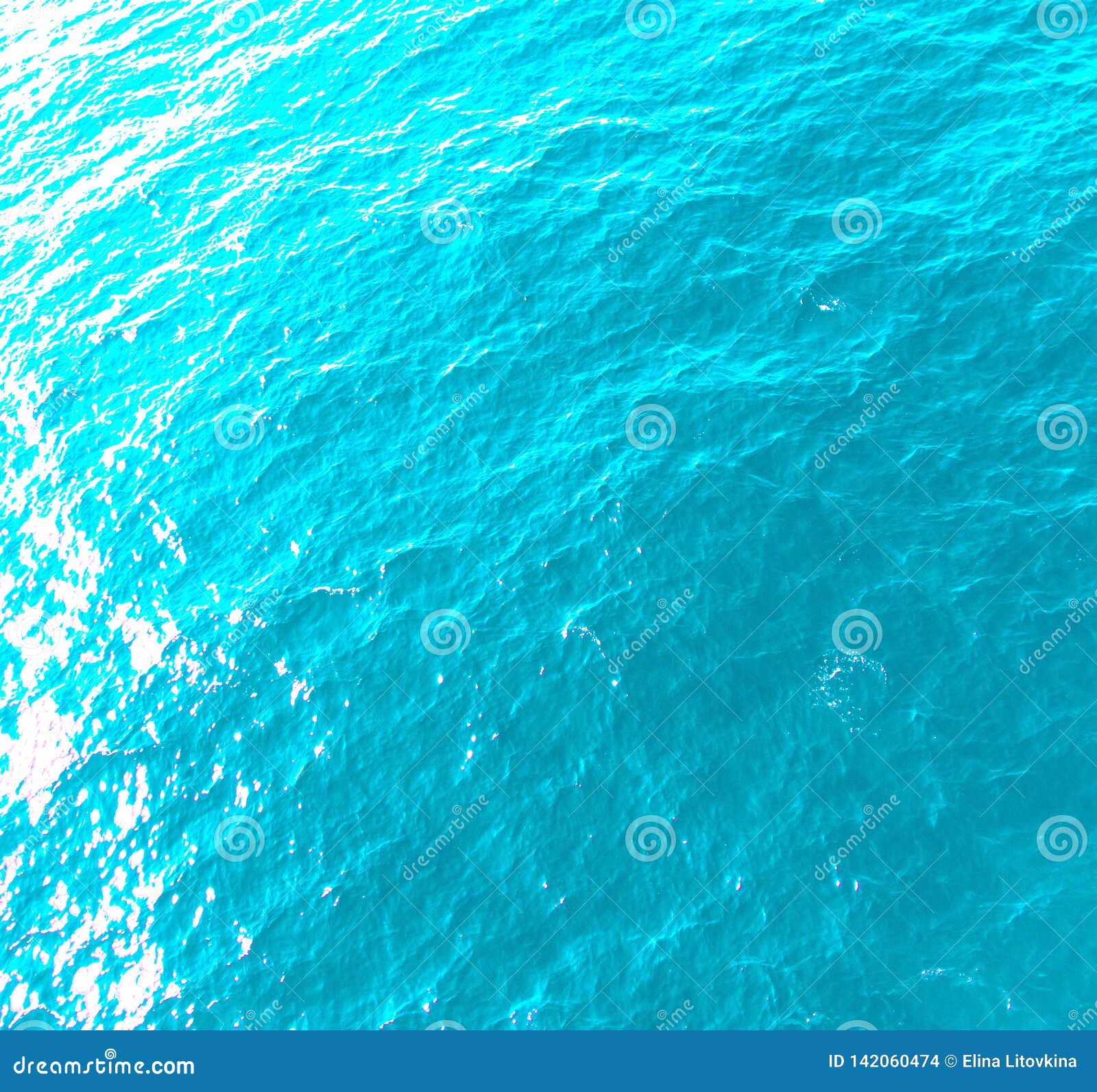 Sea Water Background in Light Blue with Sun Highlights Stock Photo - Image  of color, highlights: 142060474