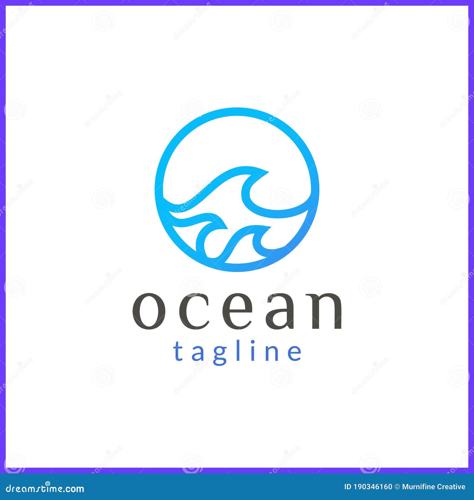 Sea Wave Logo Design Line Art Stock Vector - Illustration of vector ...