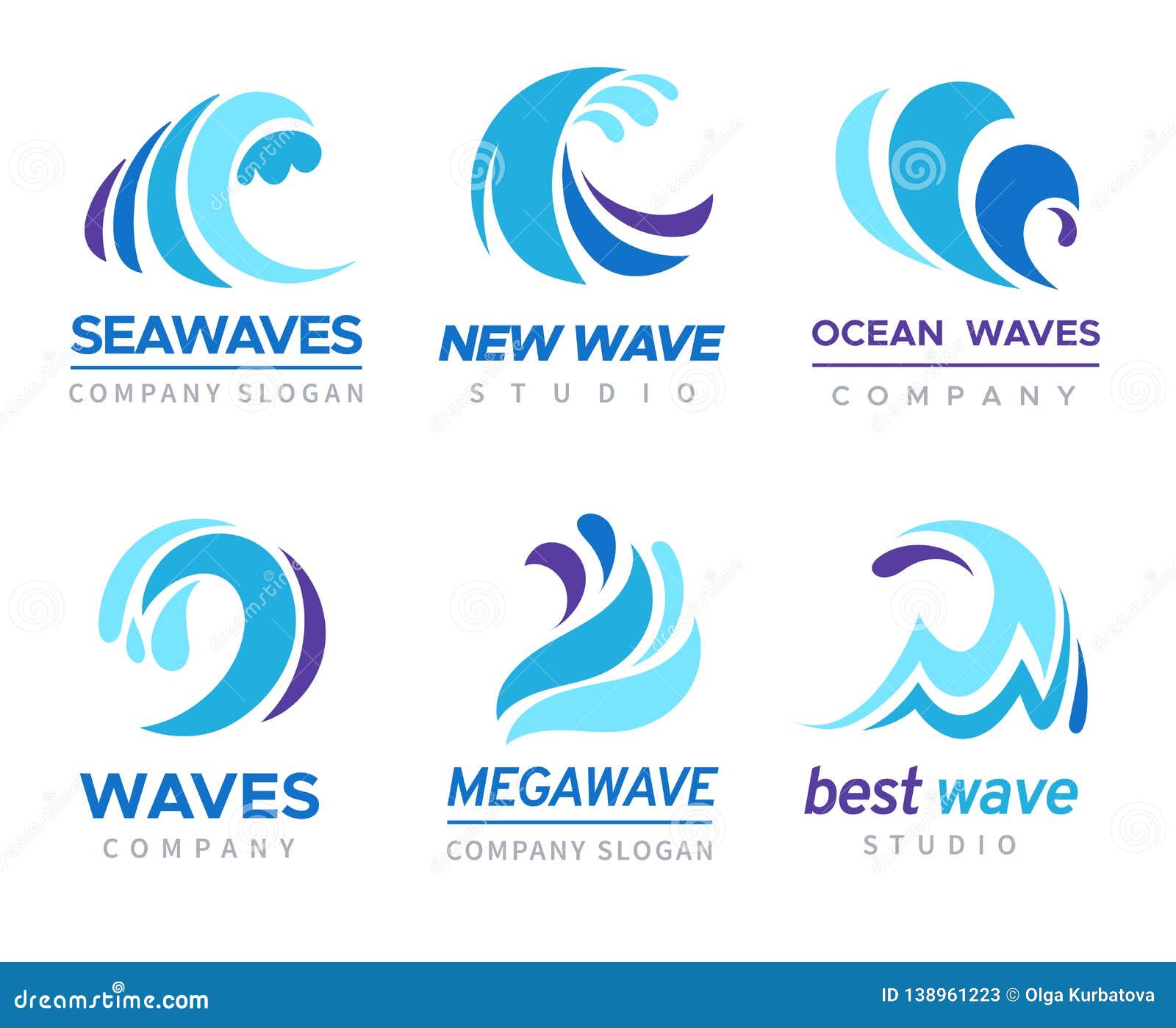 Wave Logo And Symbol Vector Icone Template | CartoonDealer.com #129364457