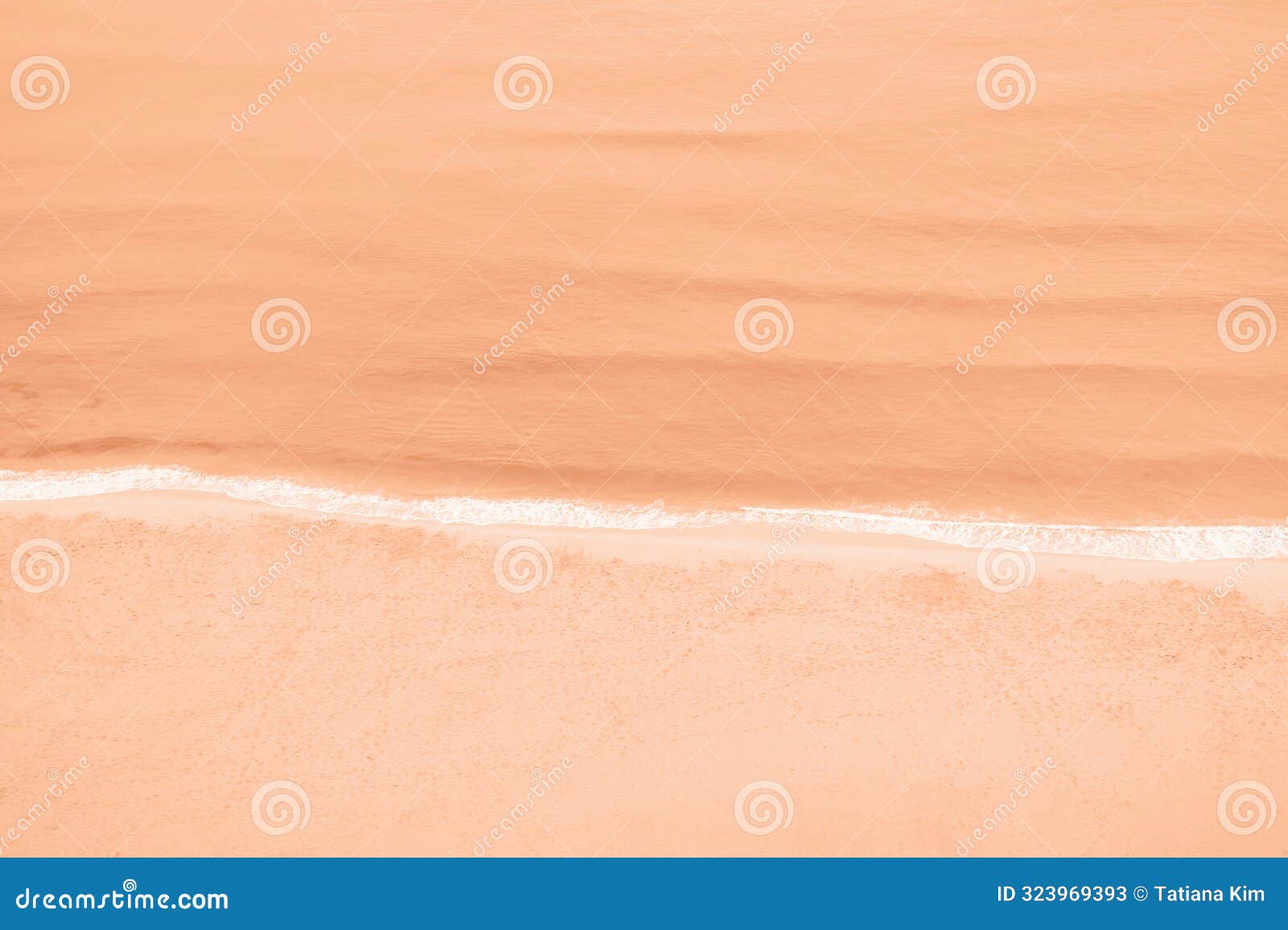 sea waves and beach trending color of year 2024 peach fuzz.