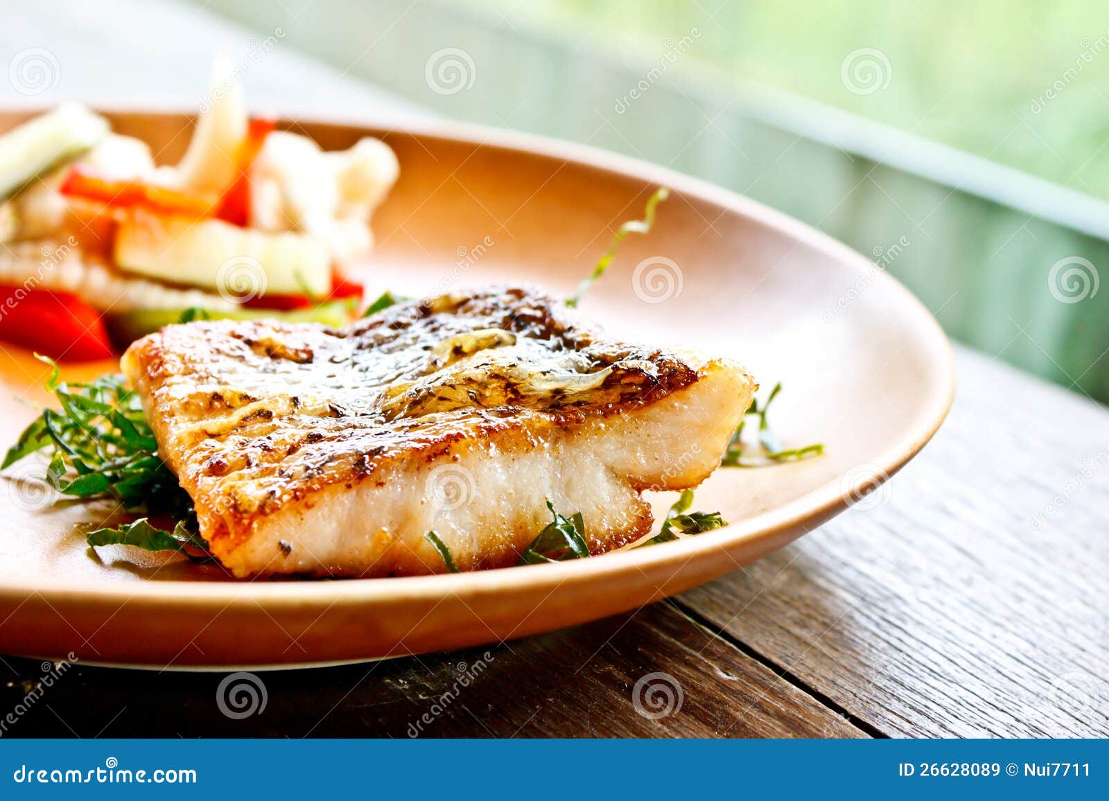 Seabass steak 1 stock image. Image of food, barbecue 26628089