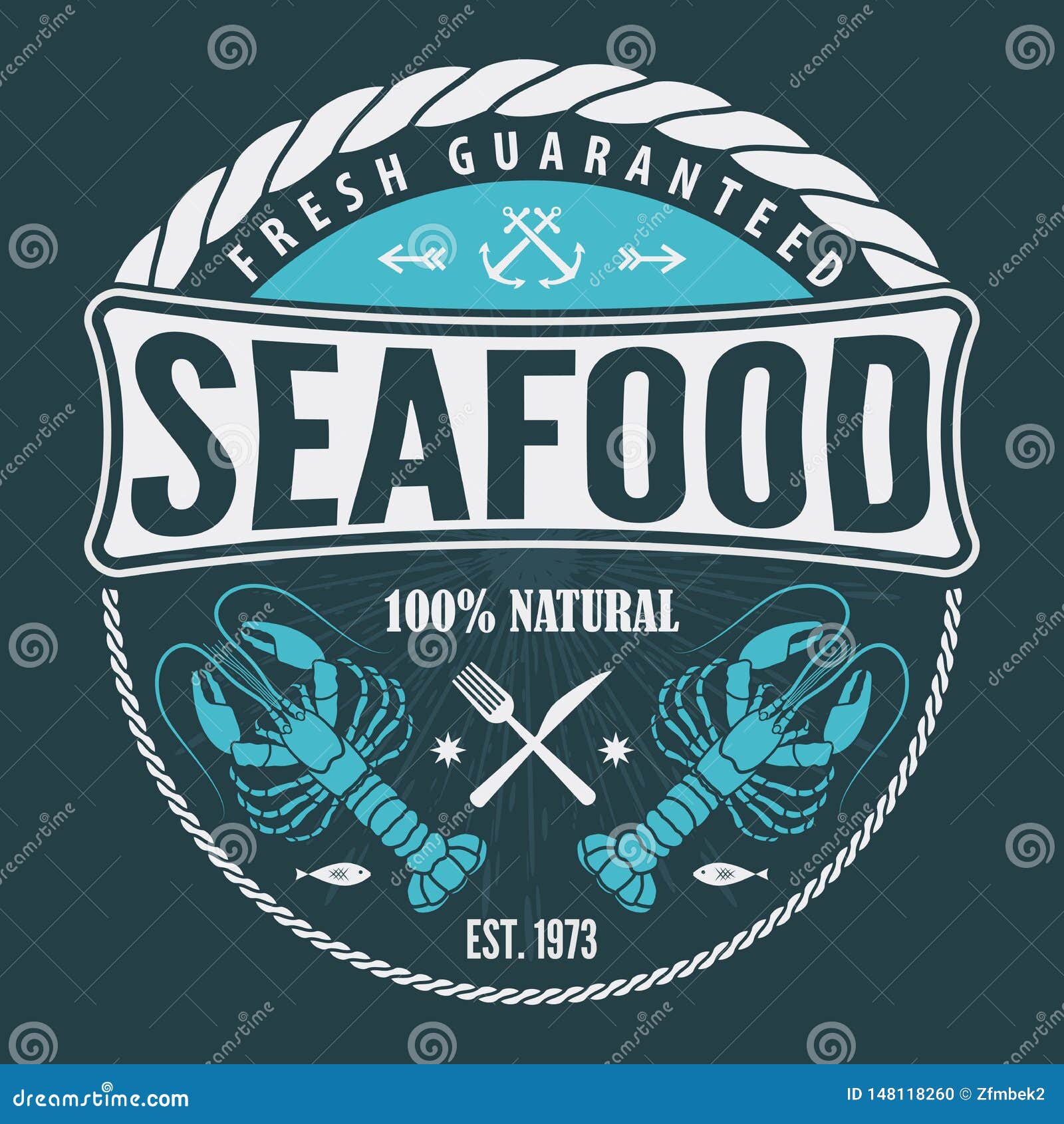 Seafood Label, or Logo for Seafood Restaurant Stock Vector ...