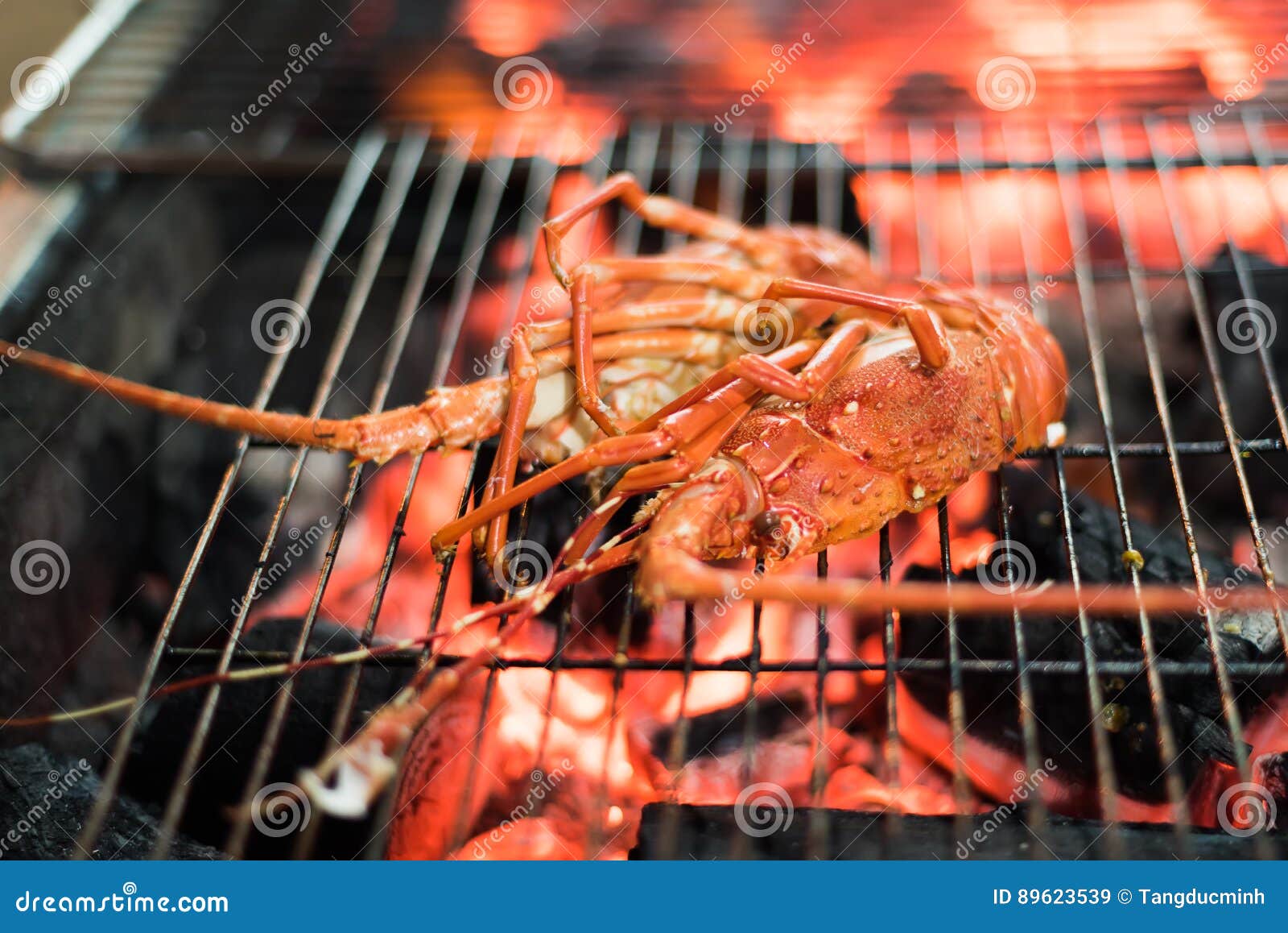 Seafood Lobster barbecue stock image. Image of crustacean 89623539