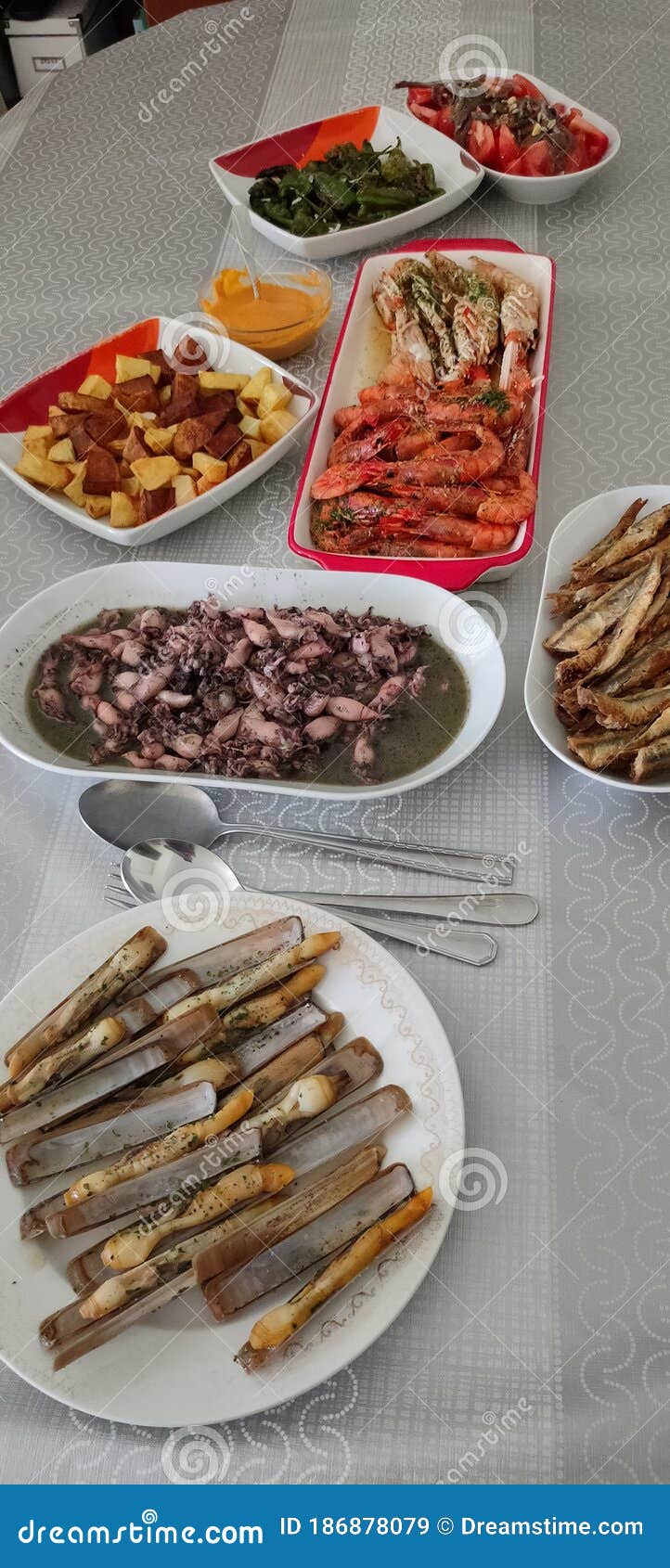 seafood lunch table eat food comida marisco
