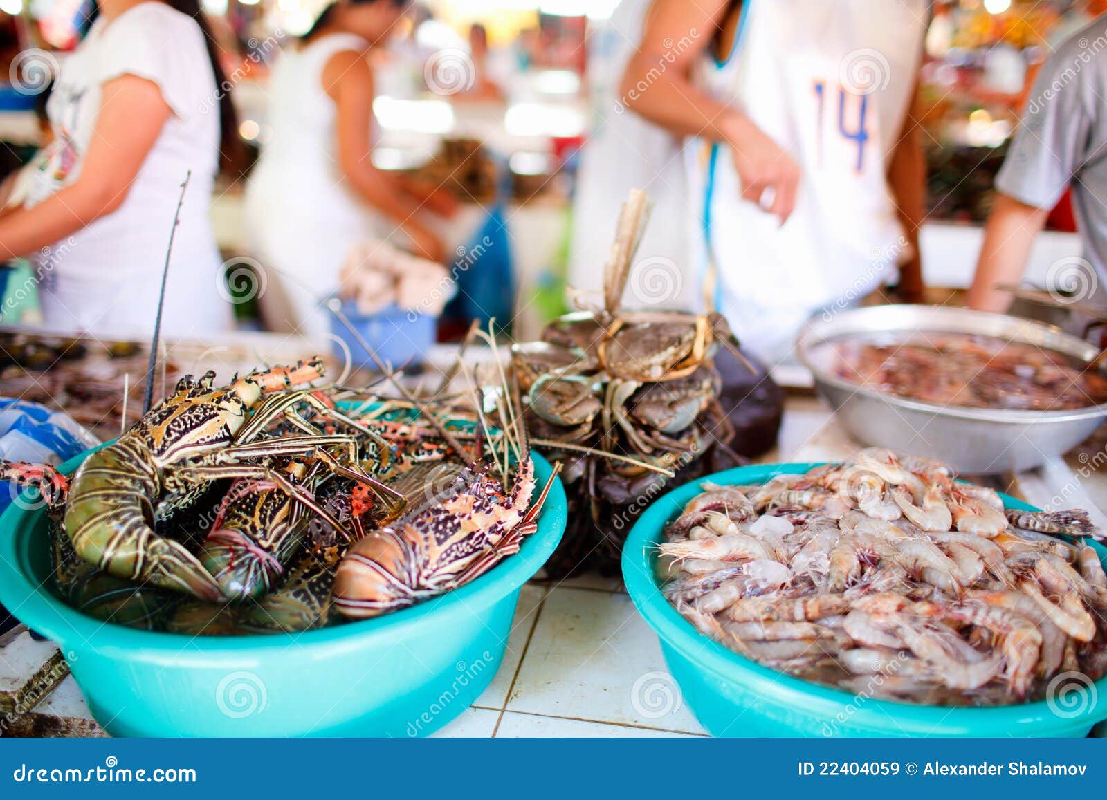 Seafood market stock image. Image of philippines, lobster 22404059