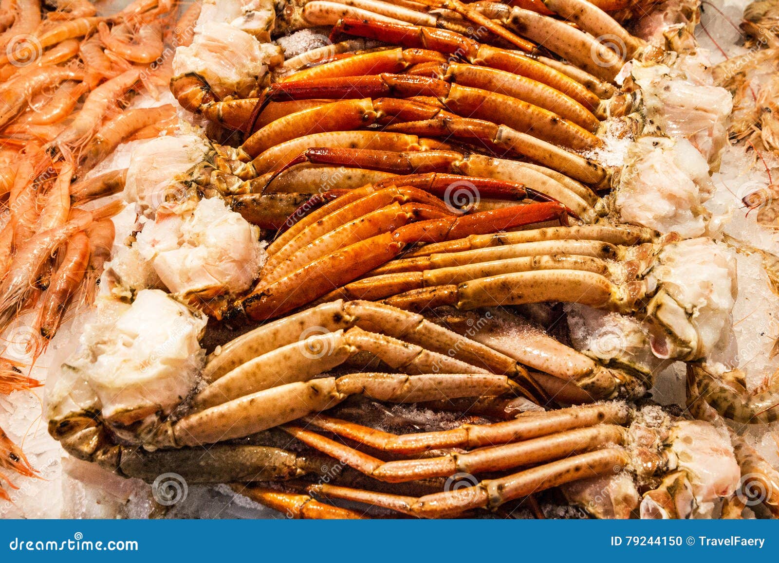 Seafood on the Market, Meat of King Crabs Stock Photo Image of