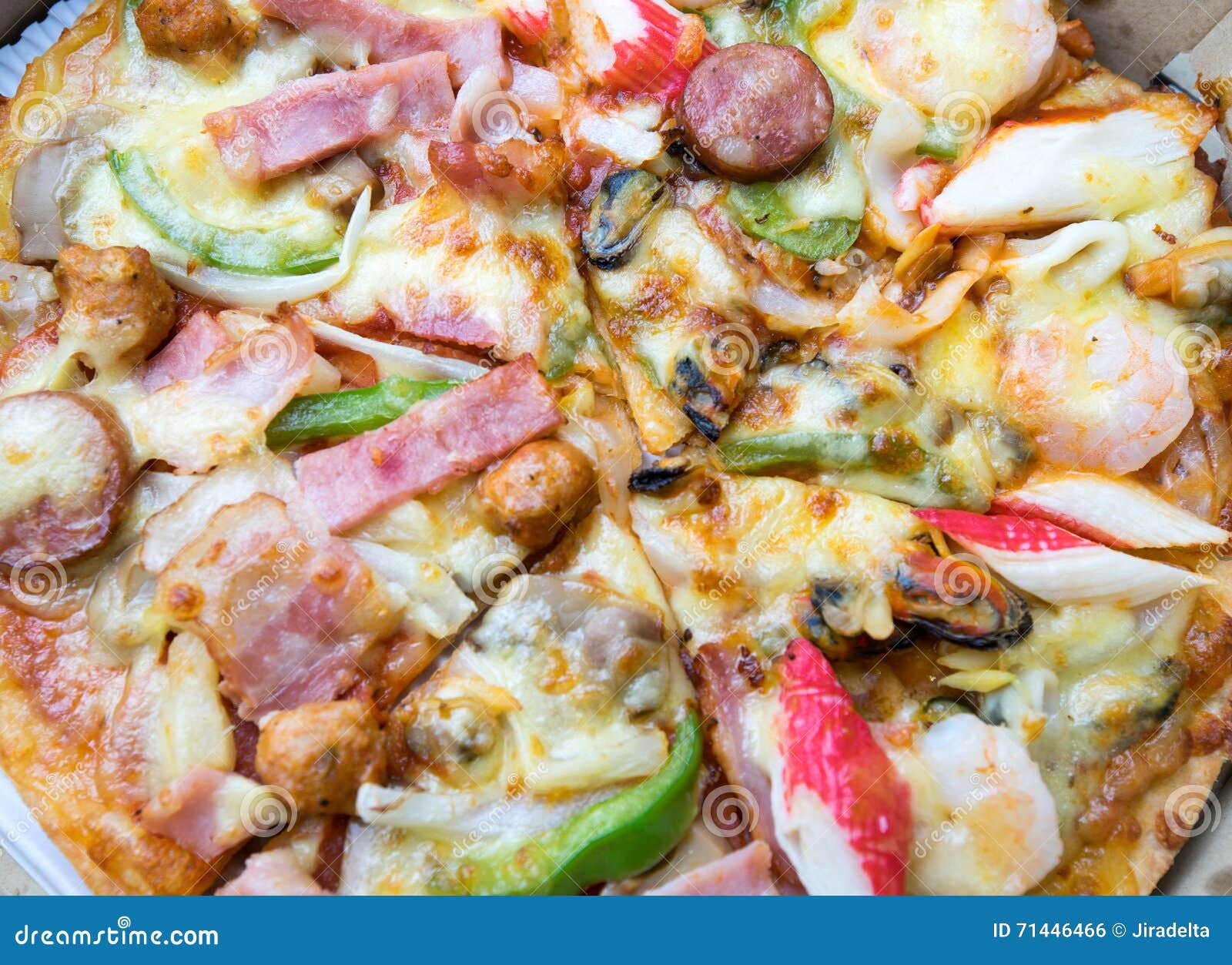 Seafood Pizza stock photo. Image of italian, baked, dinner 71446466