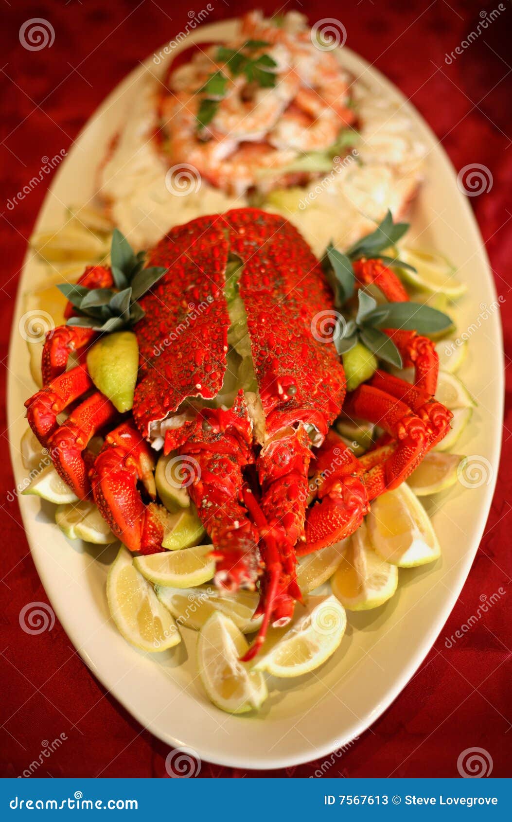 Seafood Platter stock image. Image of crayfish, herb, dinner 7567613