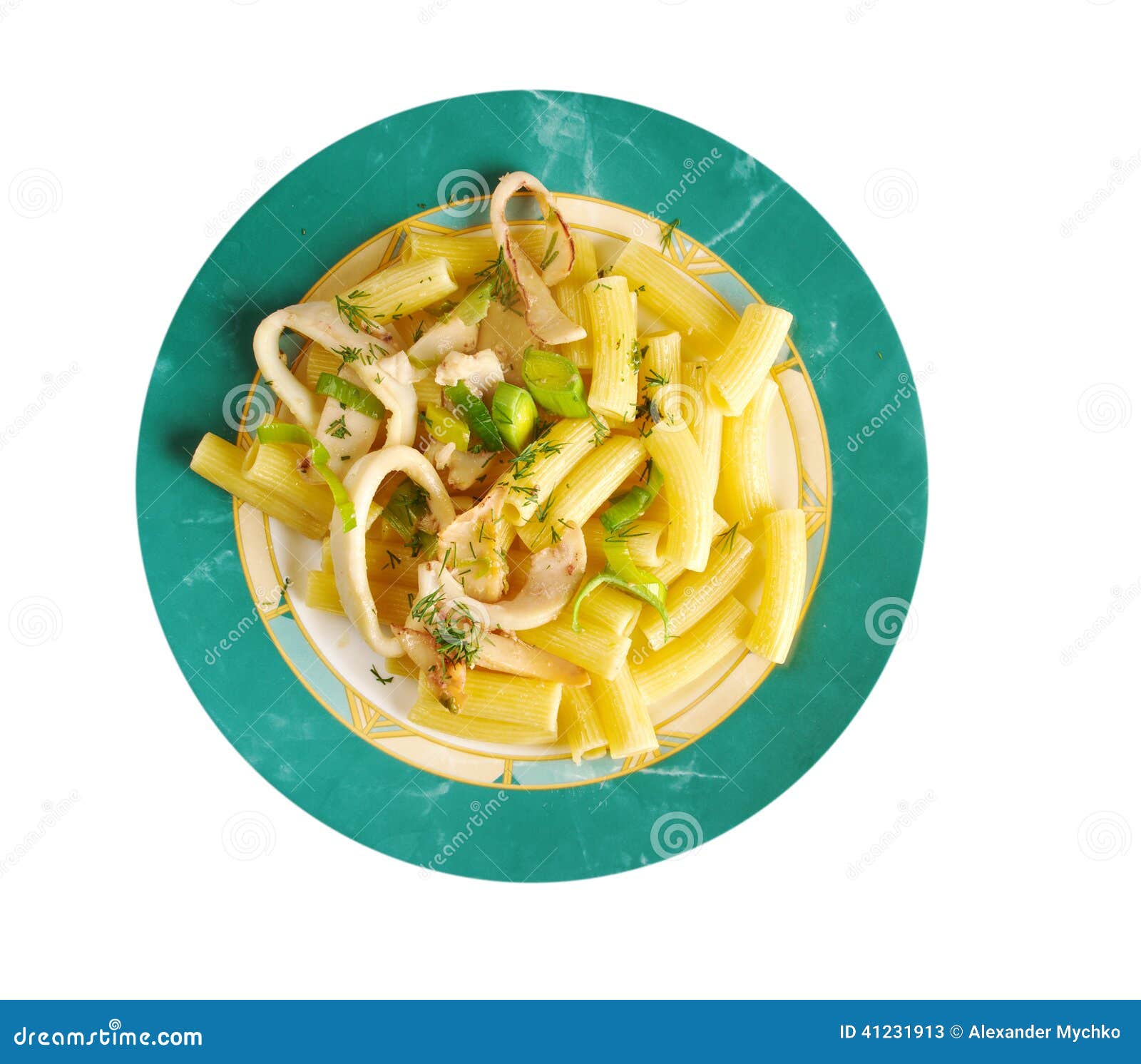 Seafood with Rigatoni Pasta Stock Image Image of meal, spaghetti