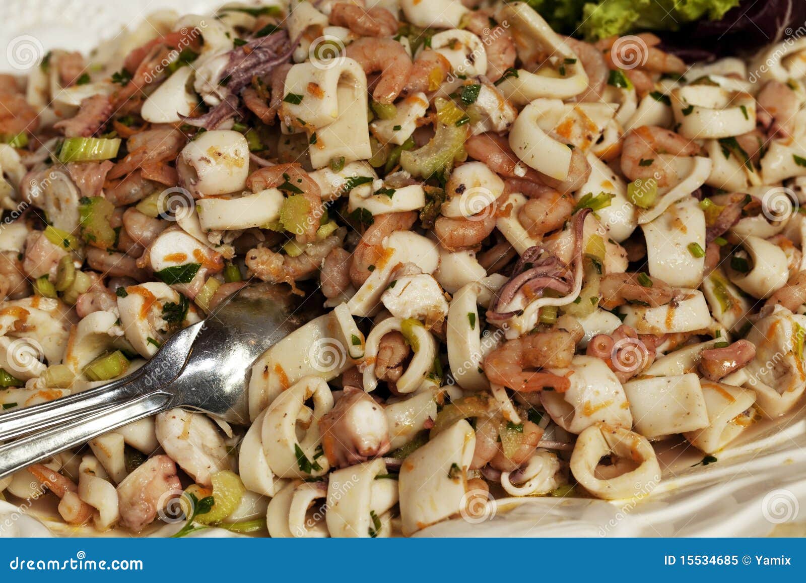 Seafood Salad Antipasto stock image. Image of vegetable 15534685