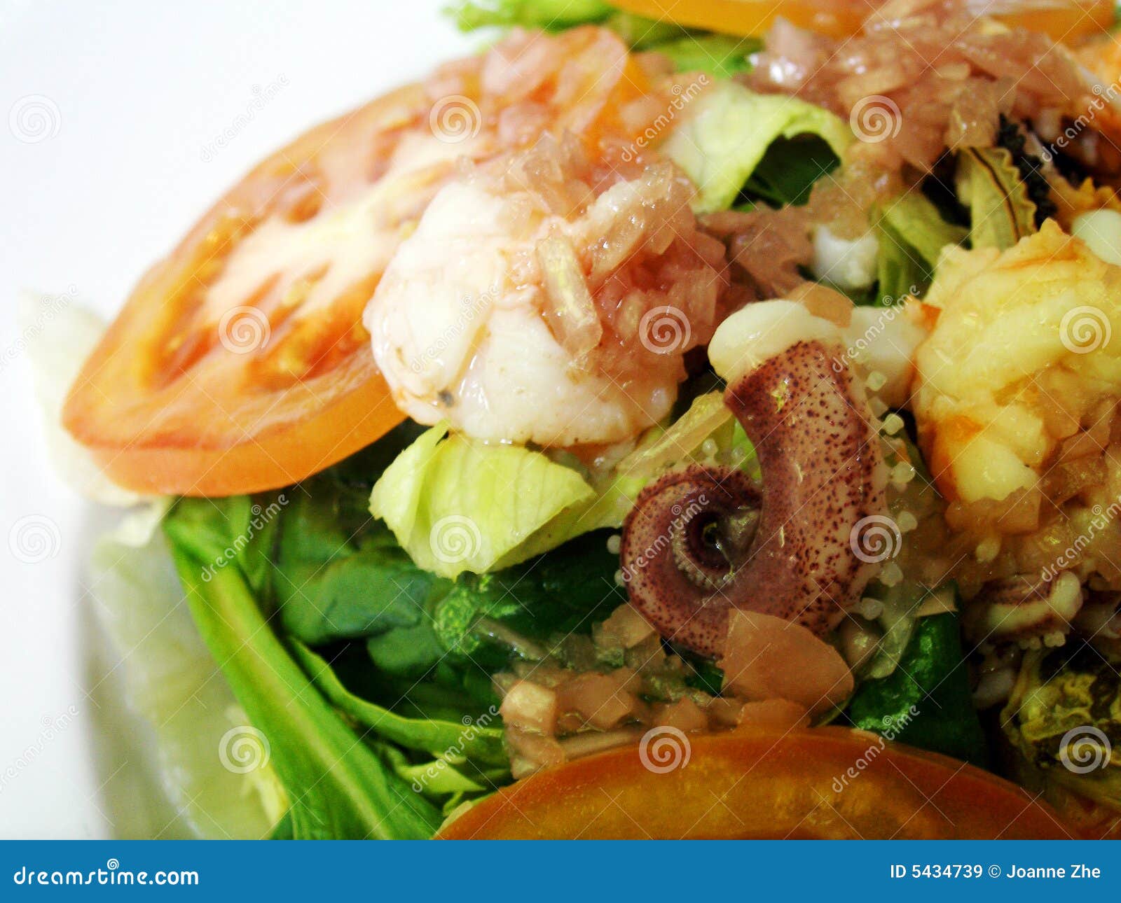 Seafood Salad Italian Dressing Stock Image Image of mixed, delicious 5434739