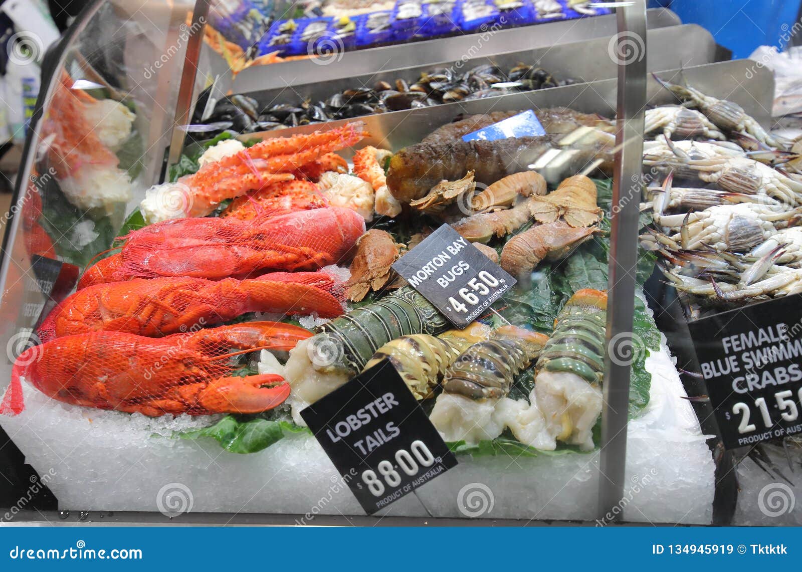 Seafood shopping Australia stock image. Image of shopping 134945919