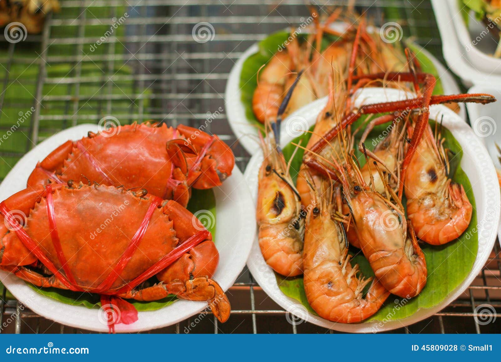 Seafood stock photo. Image of meal, people, garnish, crab 45809028