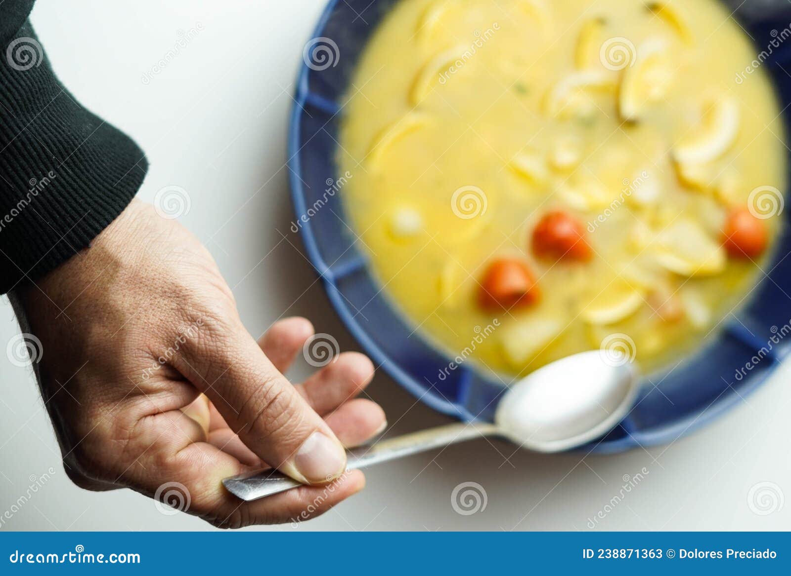 Seafood Soup Plate with Clams and Prawns Stock Image Image of food