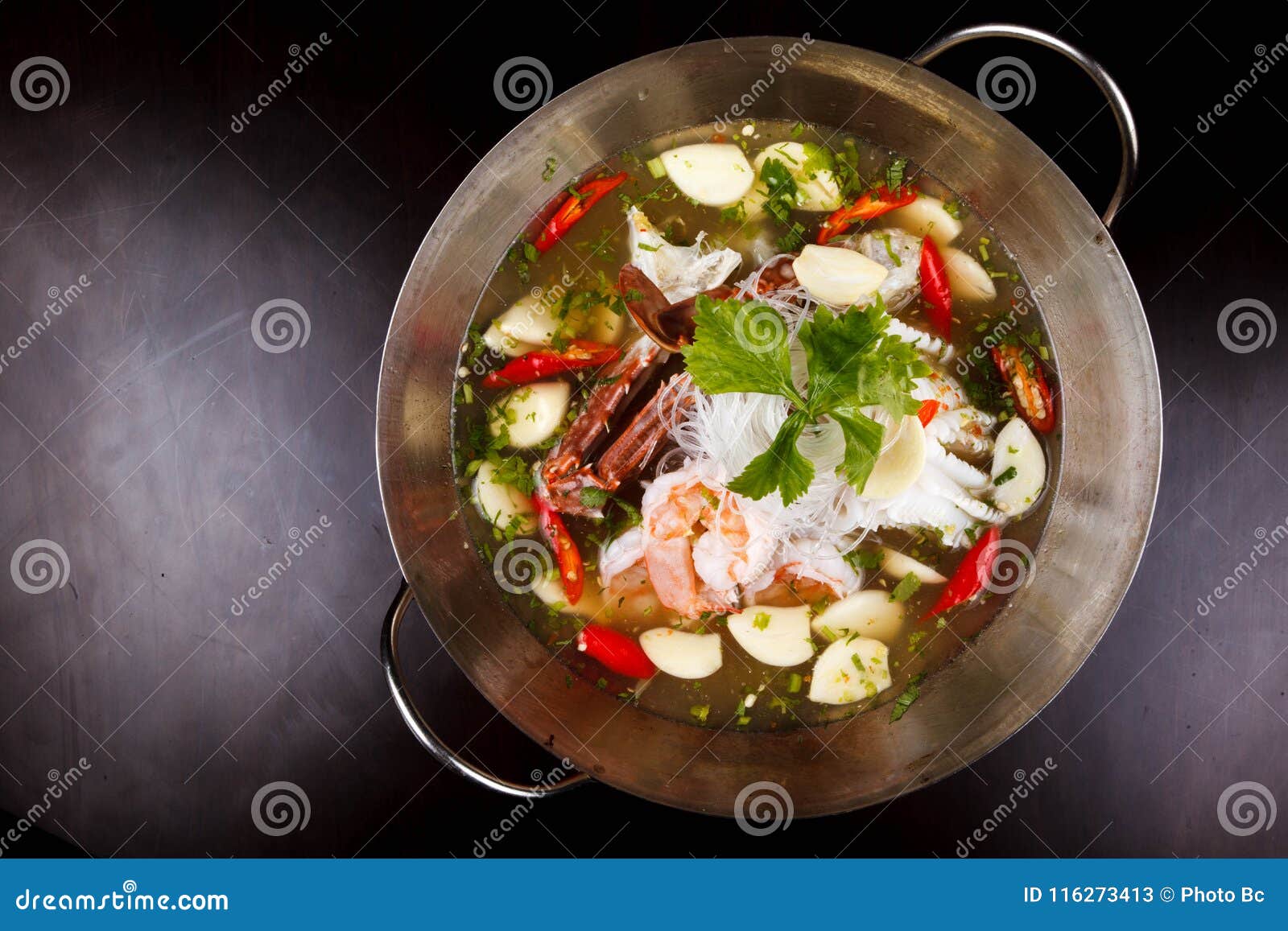 Tomyum seafood stock image. Image of grilled, background - 116273413