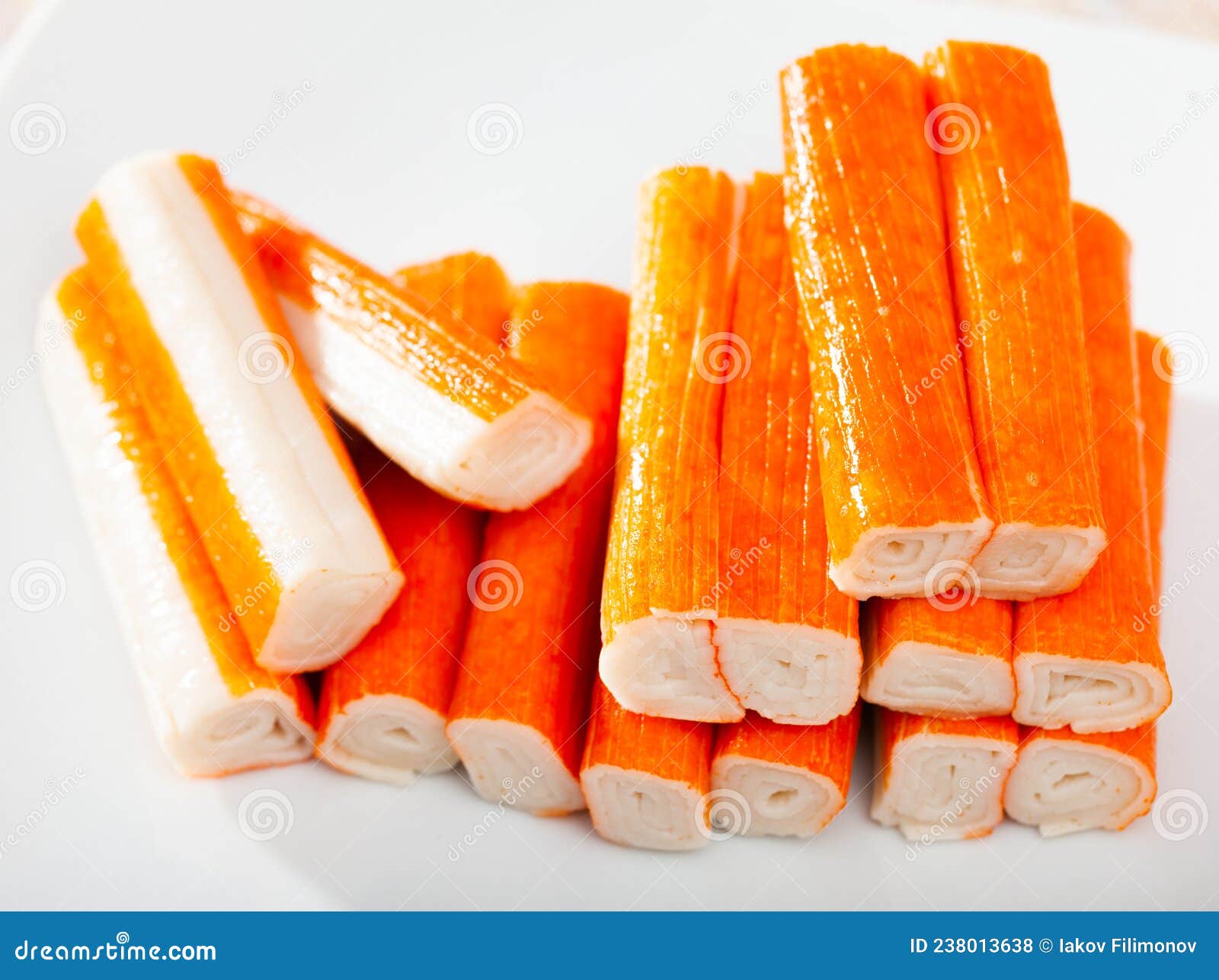 Seafood Sticks Imitation of Crab Meat Stock Photo Image of fish