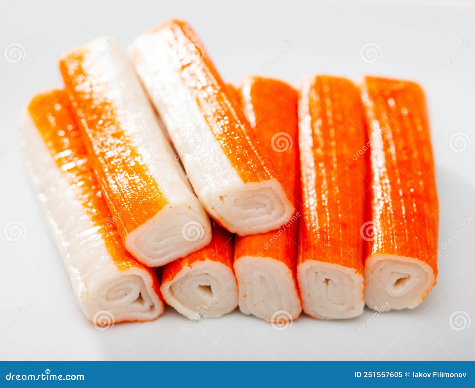 Seafood Sticks Imitation of Crab Meat Stock Image Image of isolated