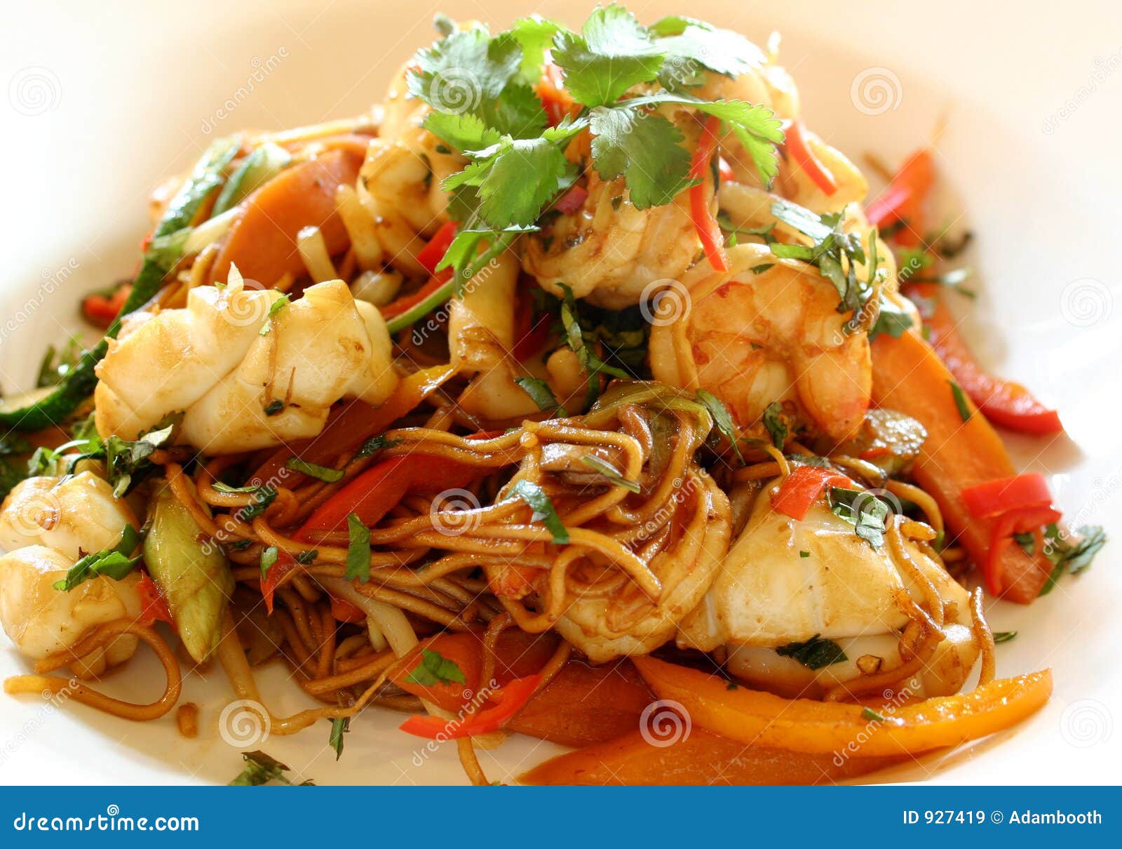 Seafood Stir Fry stock image. Image of noodles, asian, stir - 927419