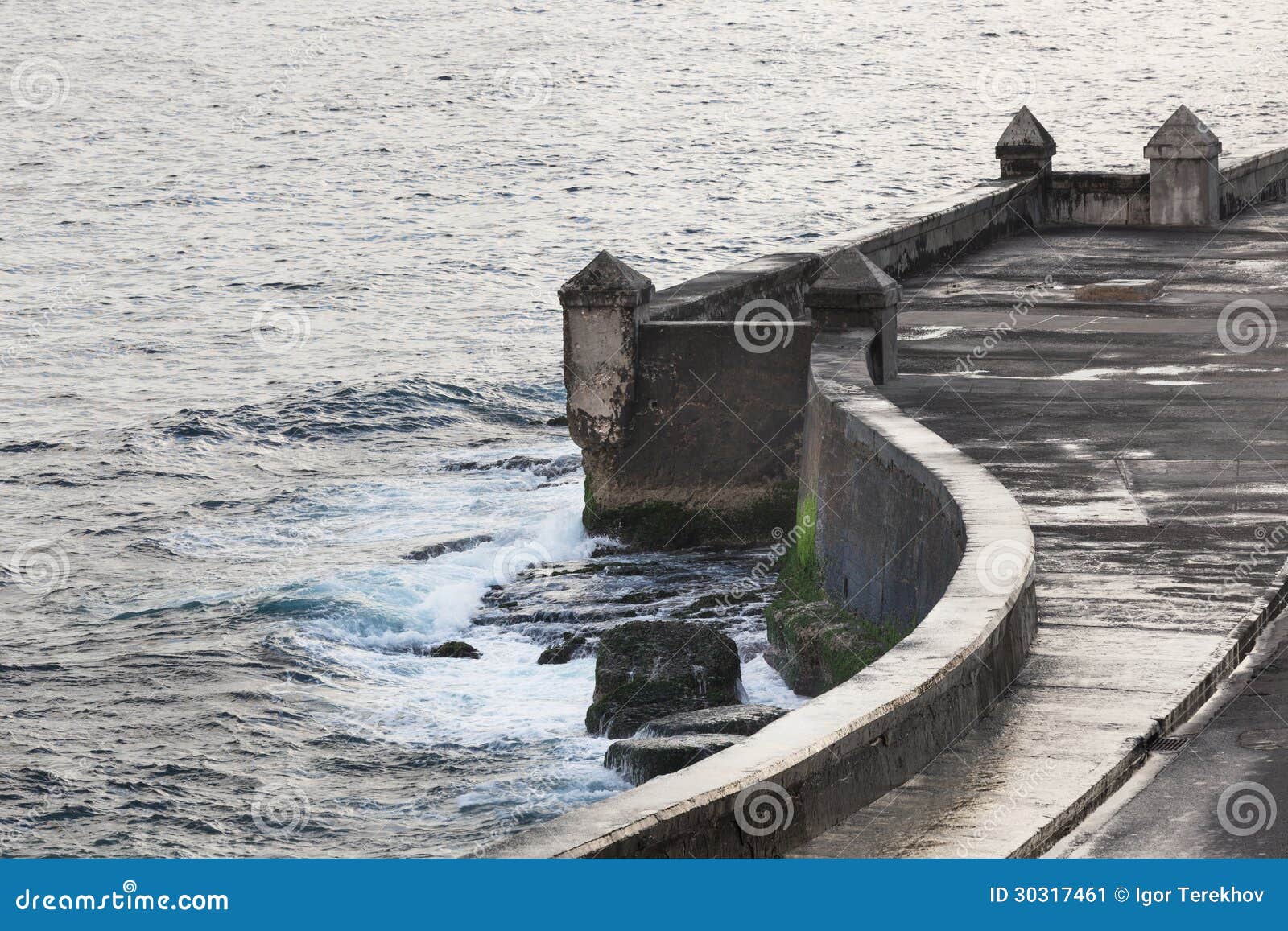 seafront in a cloudy day