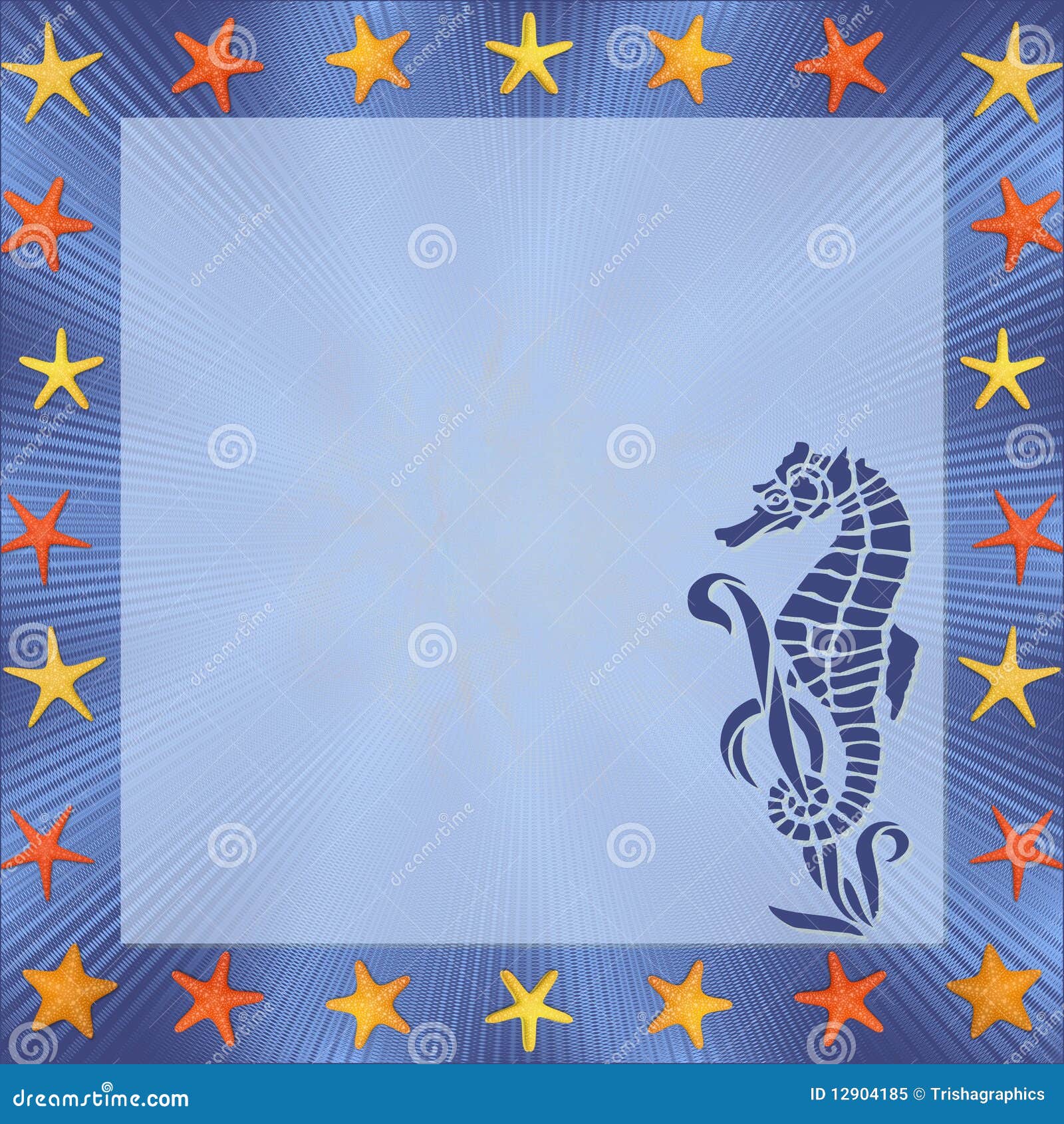 Seahorse Frame stock illustration. Illustration of background 12904185
