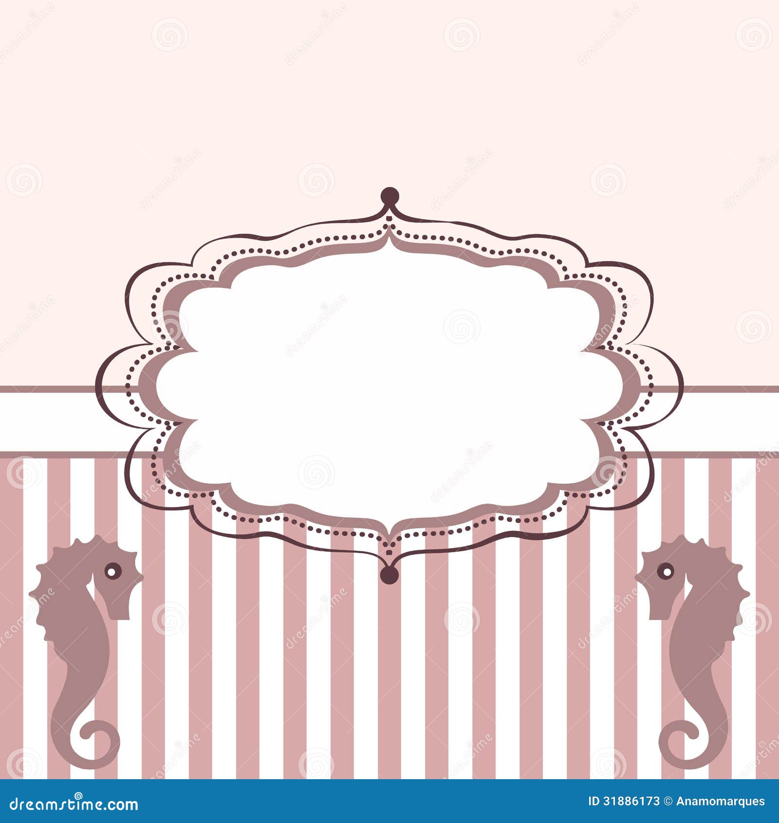 Seahorses frame stock vector. Illustration of funny, icon 31886173