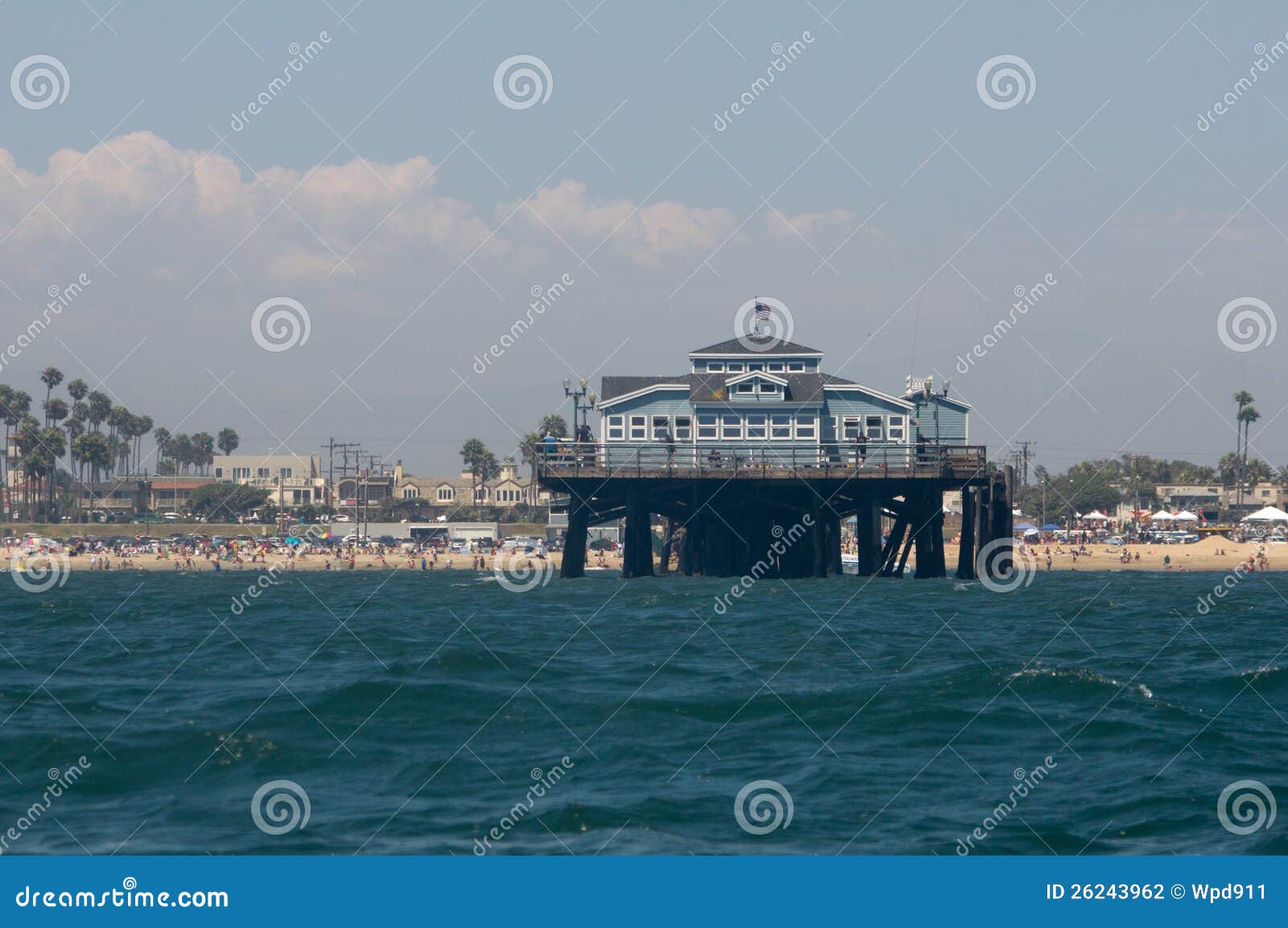 Seal Beach Pier stock photo. Image of seal, summer, waves 26243962