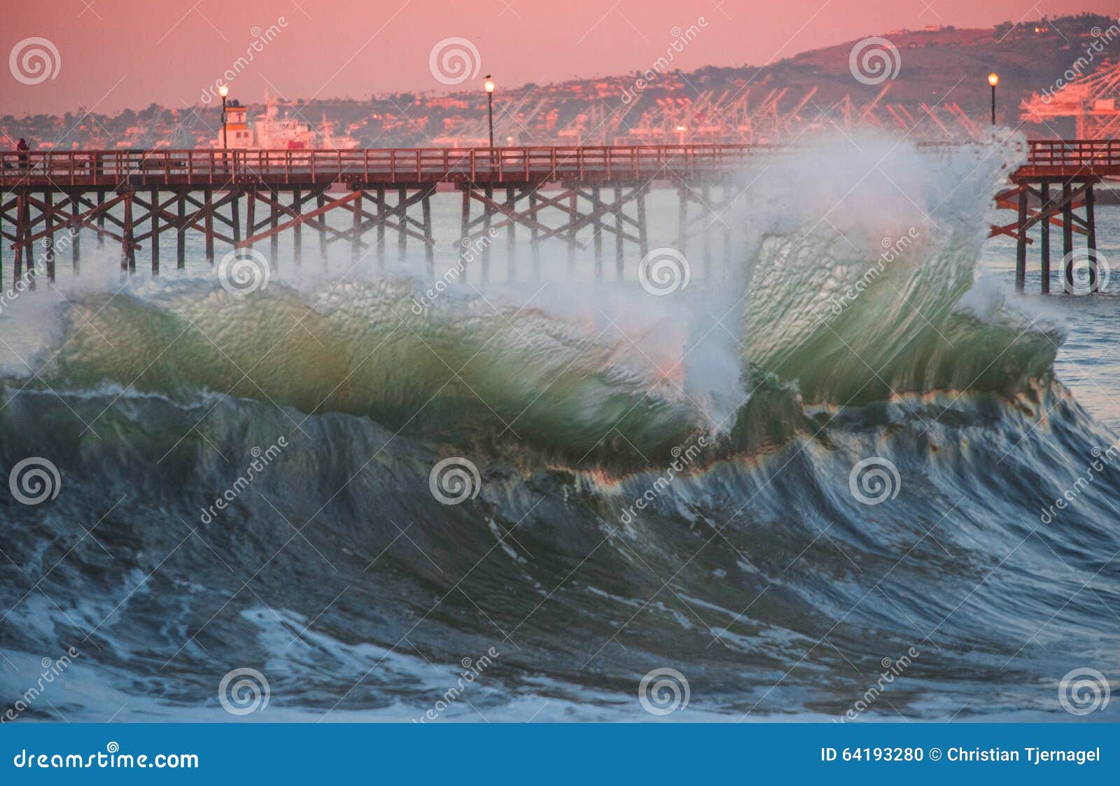 Seal Beach Shore Break Flair Stock Photo Image of sand, coast 64193280