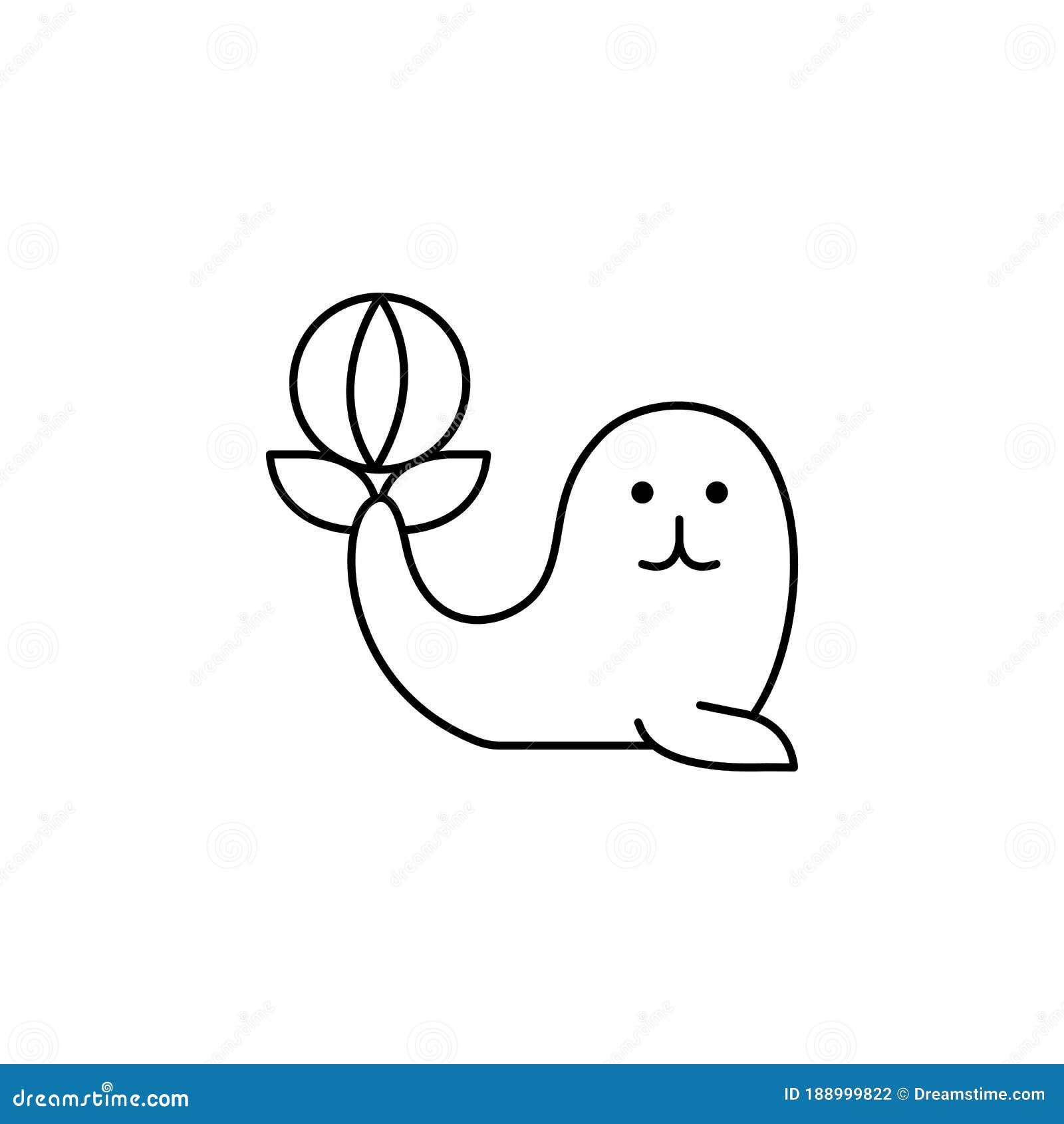 seal, circus, ball icon.  of carnival and amusement icon. thin line icon for website  and development, app