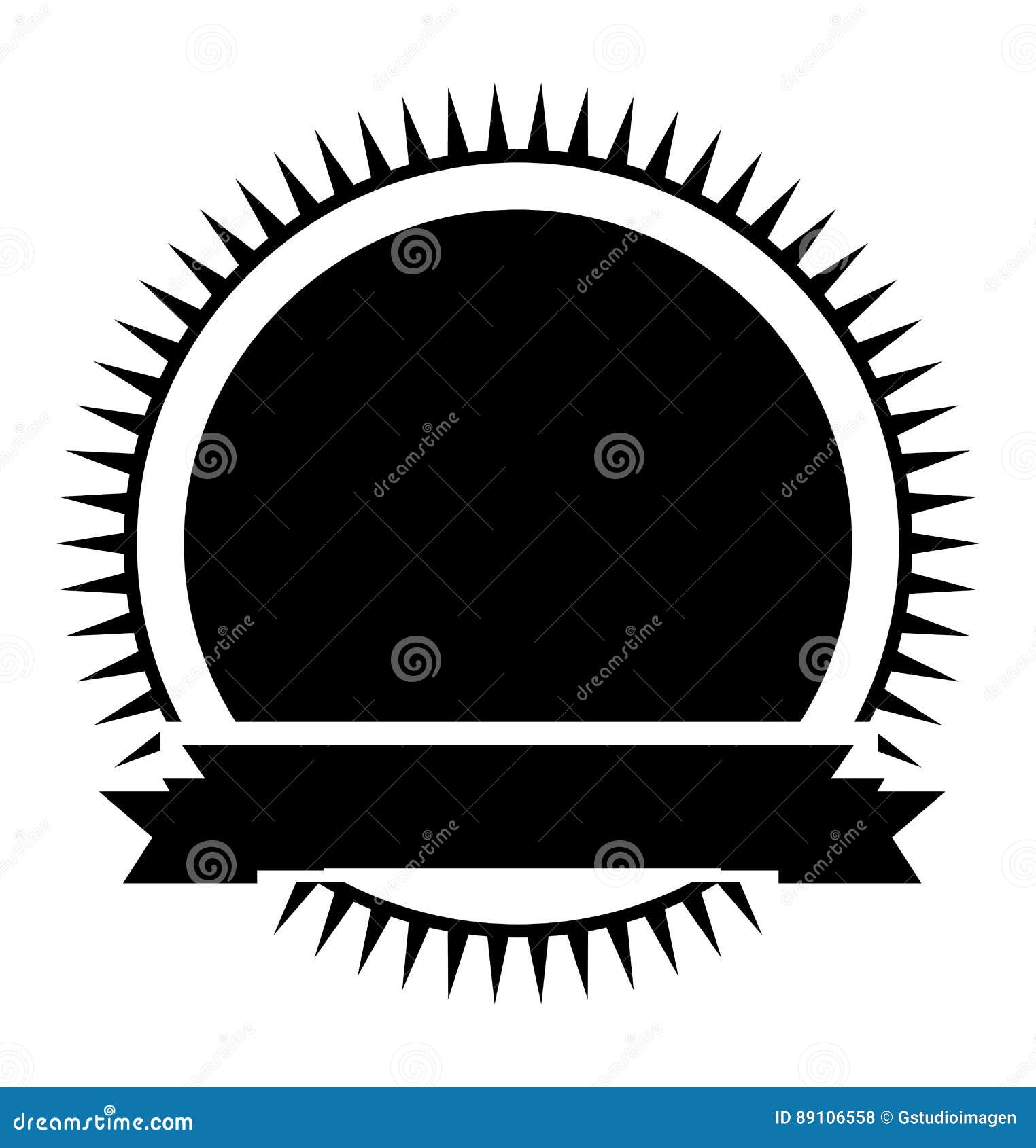 Seal frame with ribbon stock vector. Illustration of emblem - 89106558