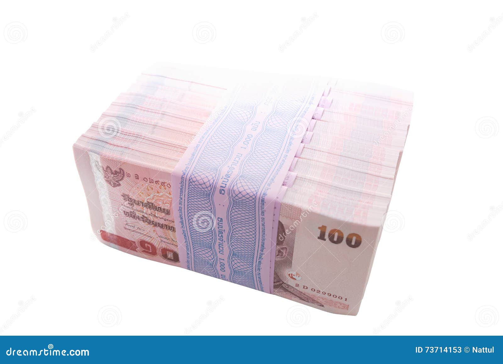 Seal Pack of 10 Packs of 100 of New Hundredth Baht Notes Stock Image -  Image of abundance, collection: 73714153