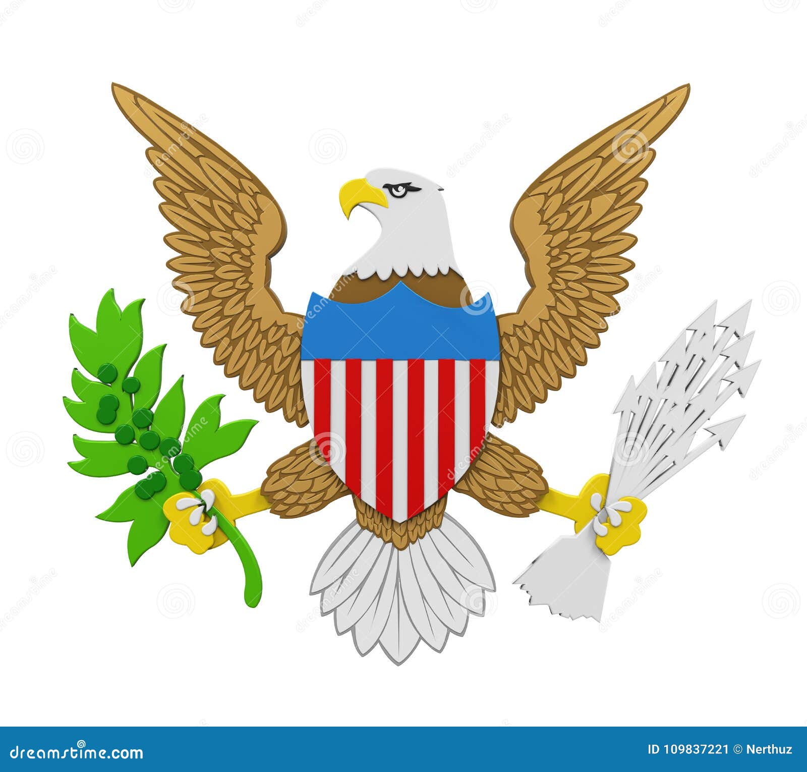 Seal Of The President Of The United States Isolated Stock Illustration