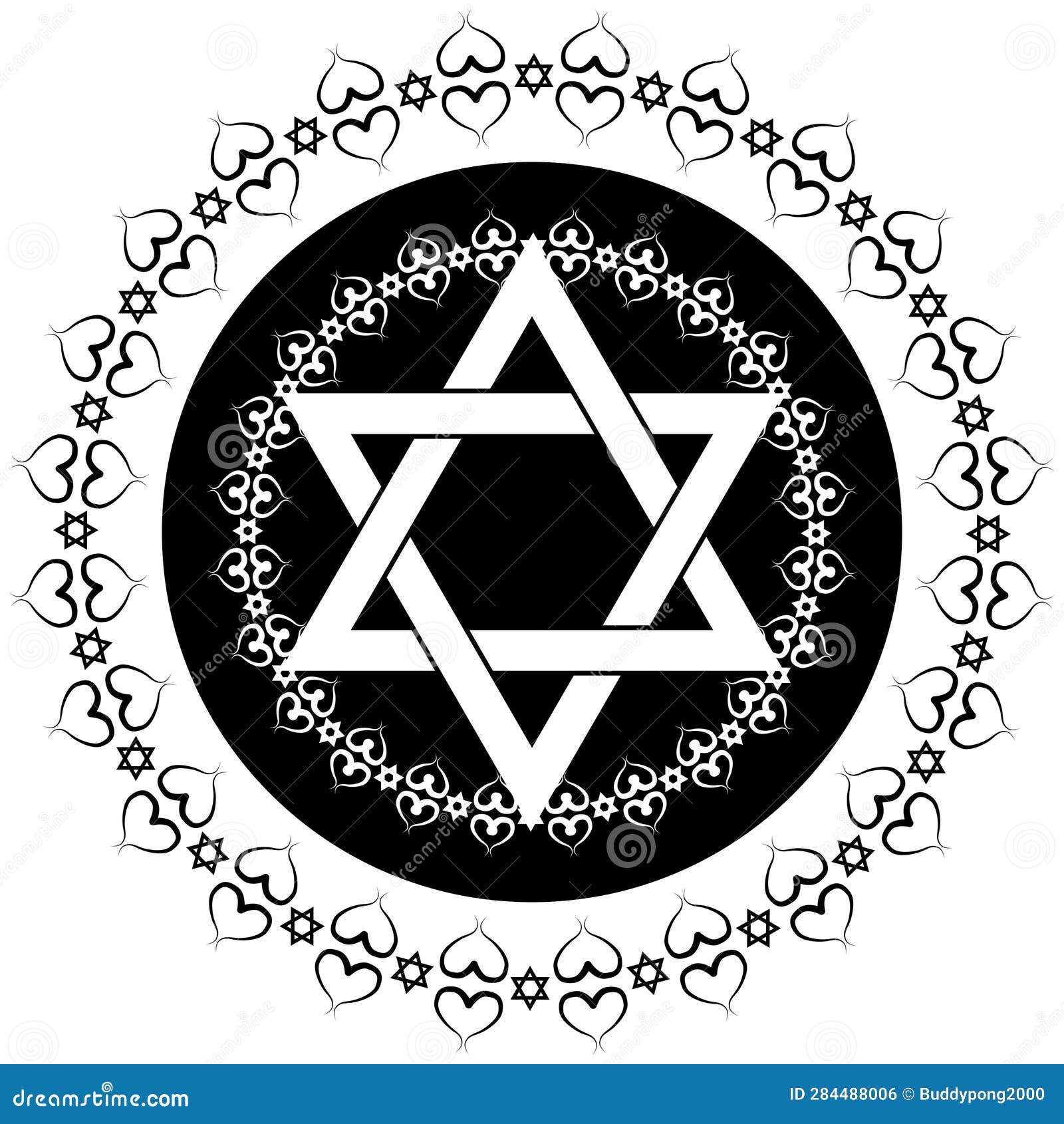 Seal of Solomon Star of David for Icon Symbol Logo Design Isolated on ...