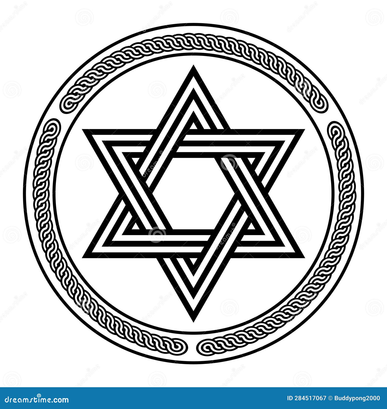 Seal of Solomon Star of David for Icon Symbol Logo Design Isolated on ...