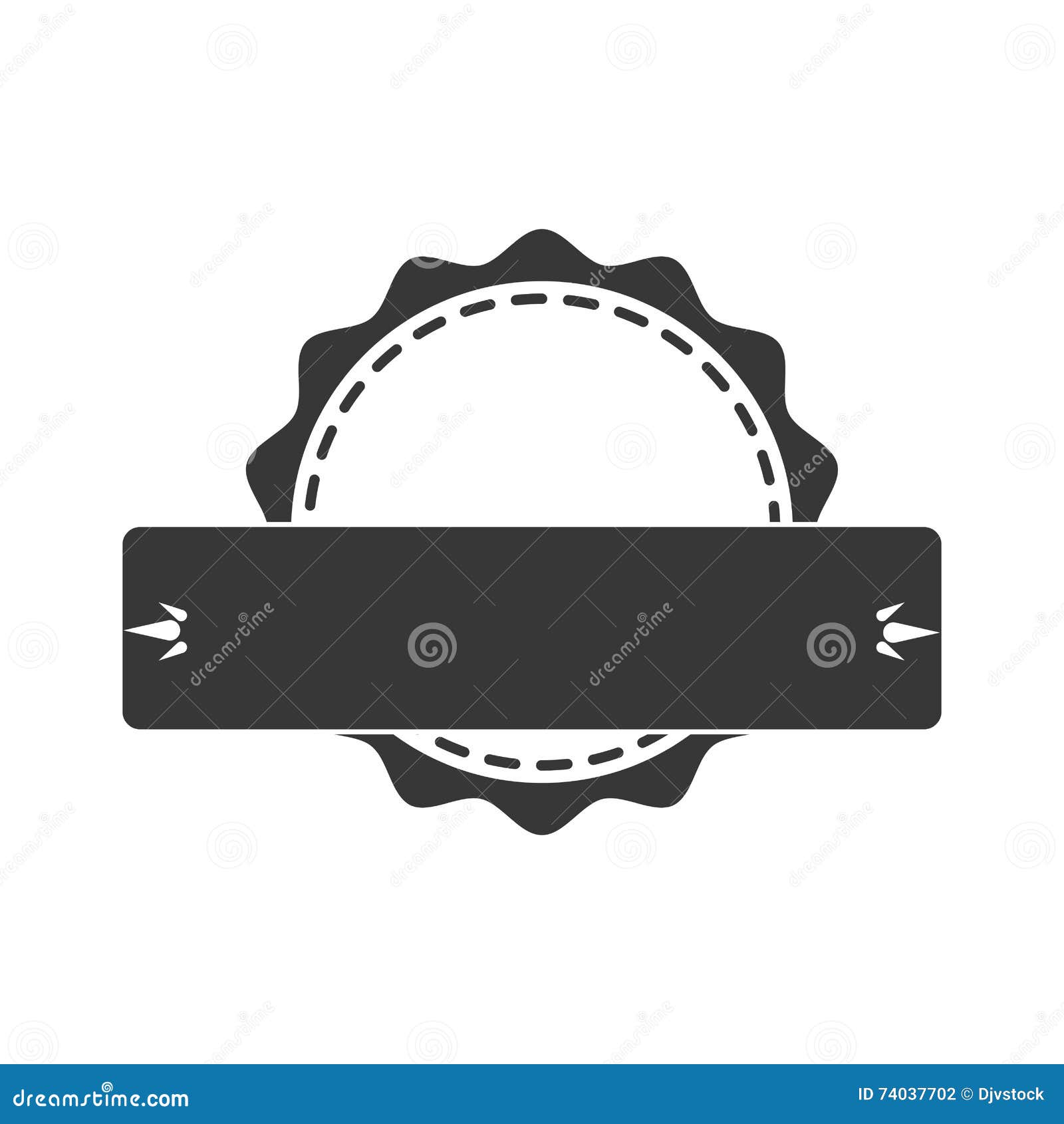 Seal Stamp with Ribbon Icon. Label and Banner Design. Vector Gra Stock ...