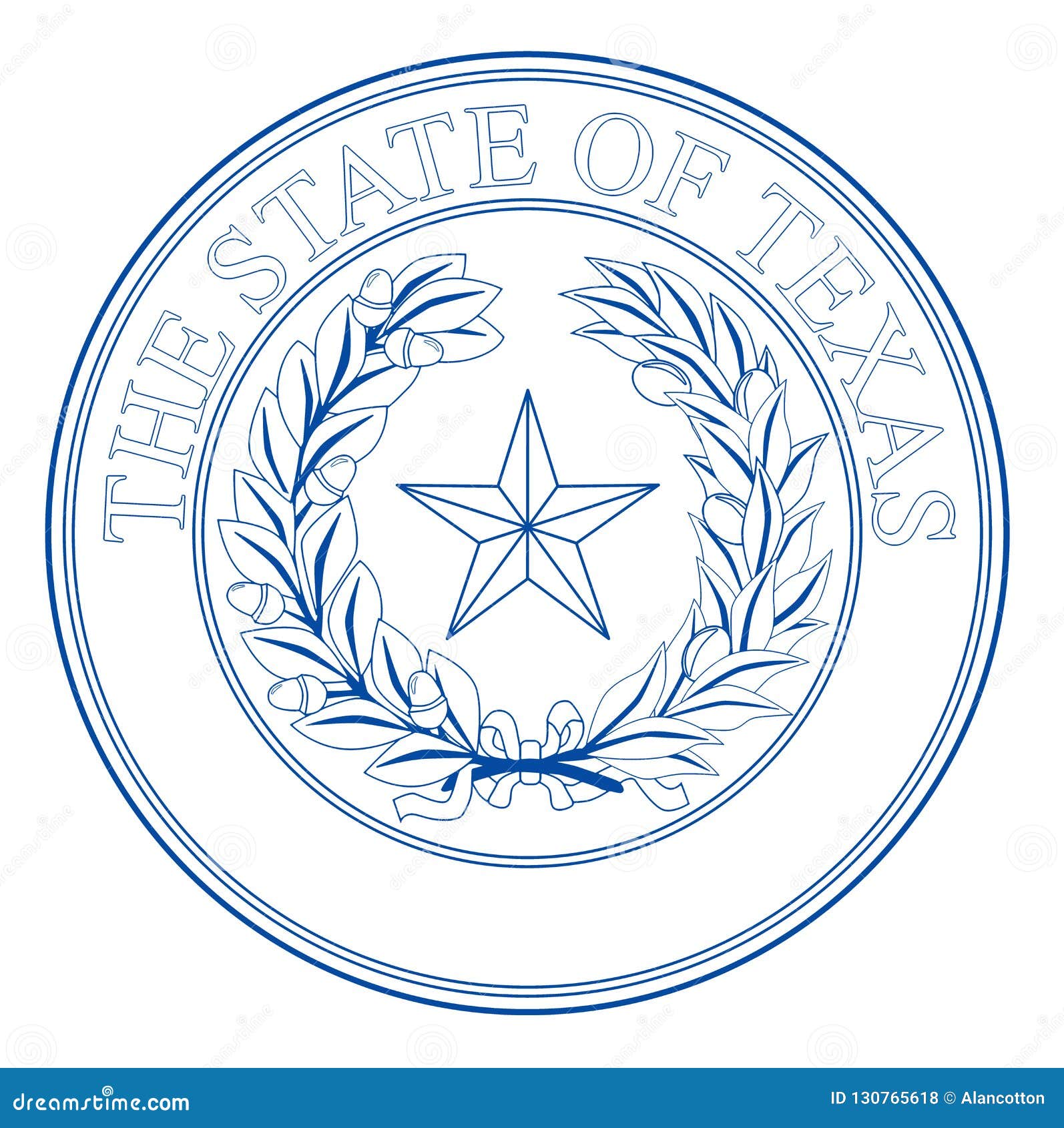 Texas Seal with Star in the Background 