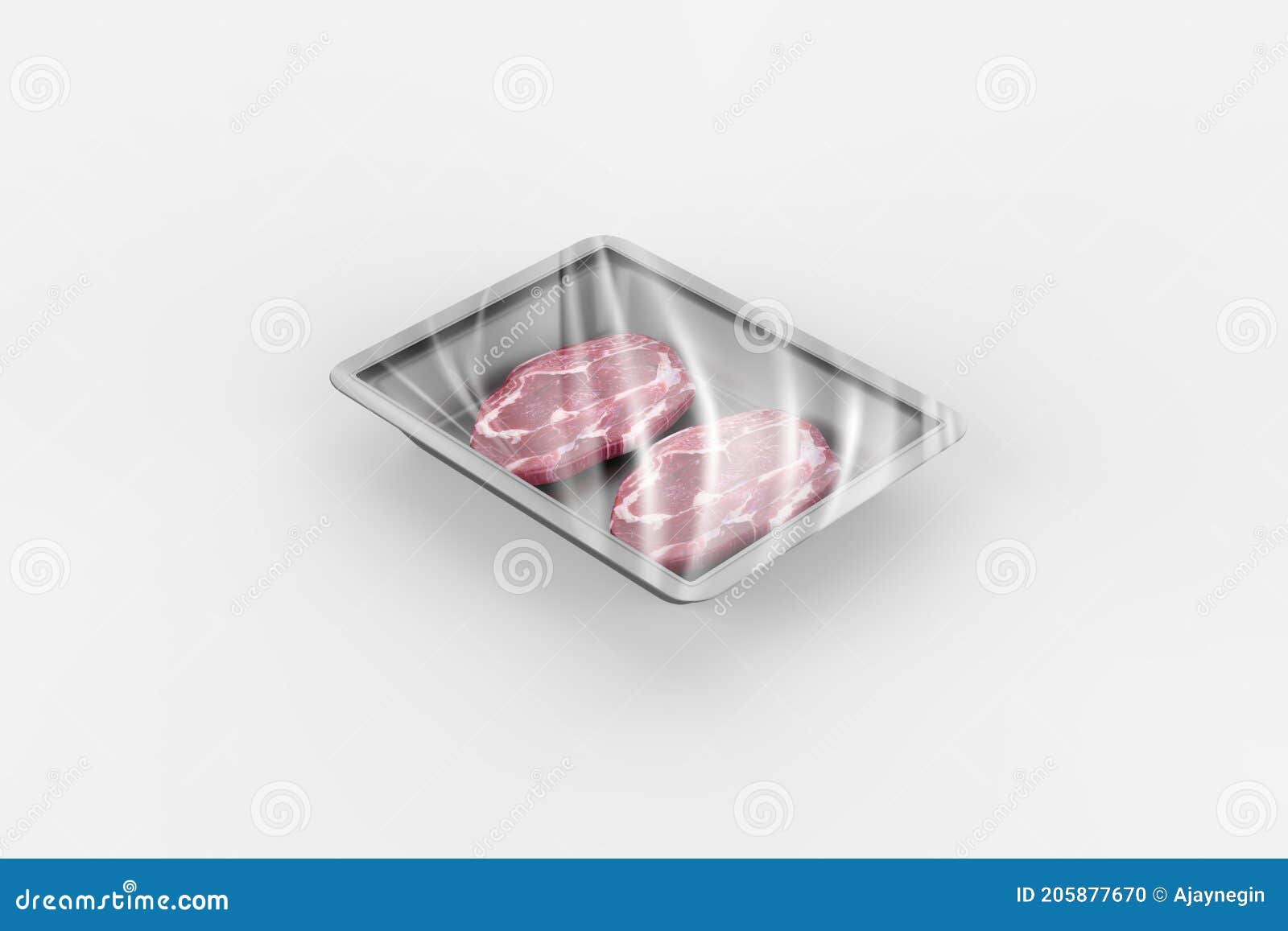 sealable plastic tray for meat schnitzels
