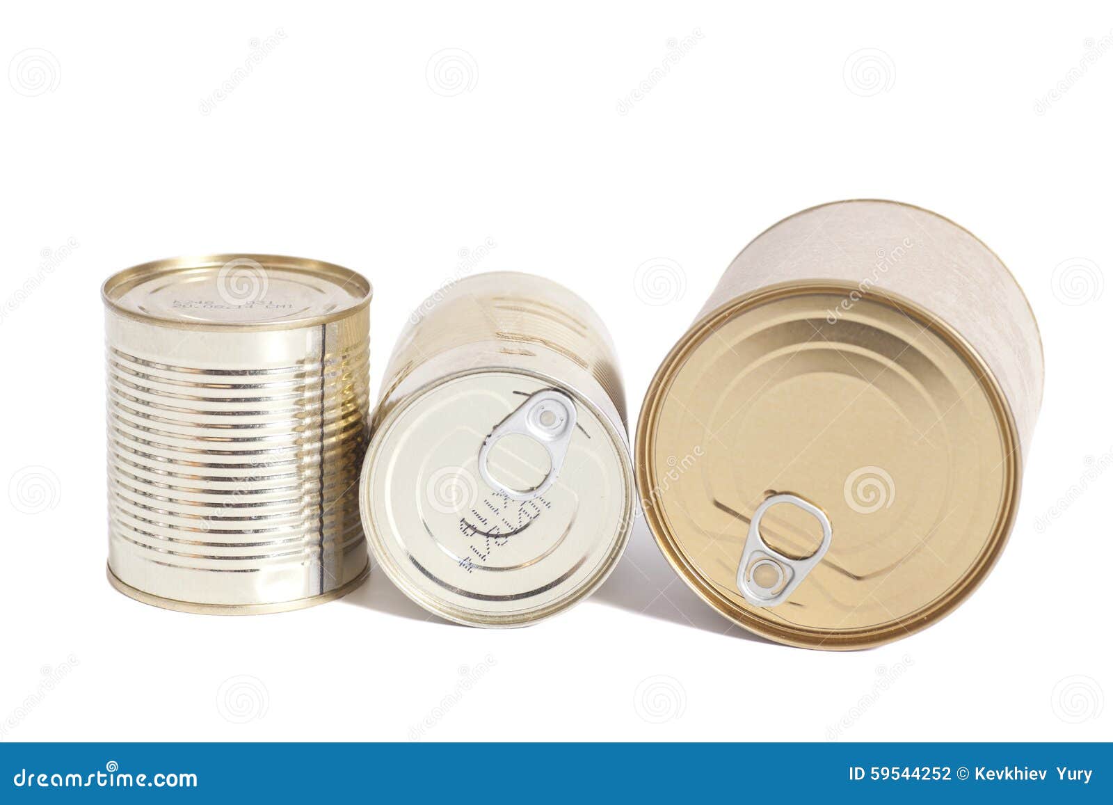 Sealed metal cans stock photo. Image of isolated, packaging 59544252