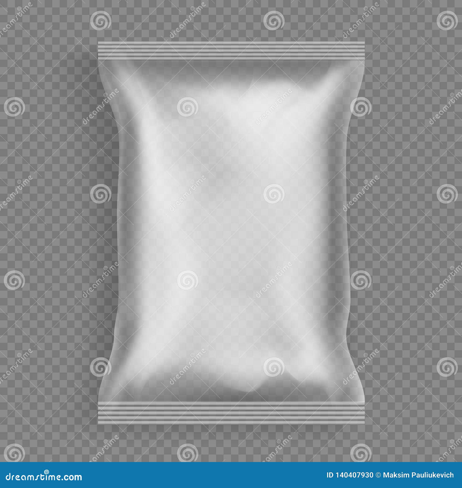 Sealed Plastic Sachet for Product Packaging Vector Stock Vector