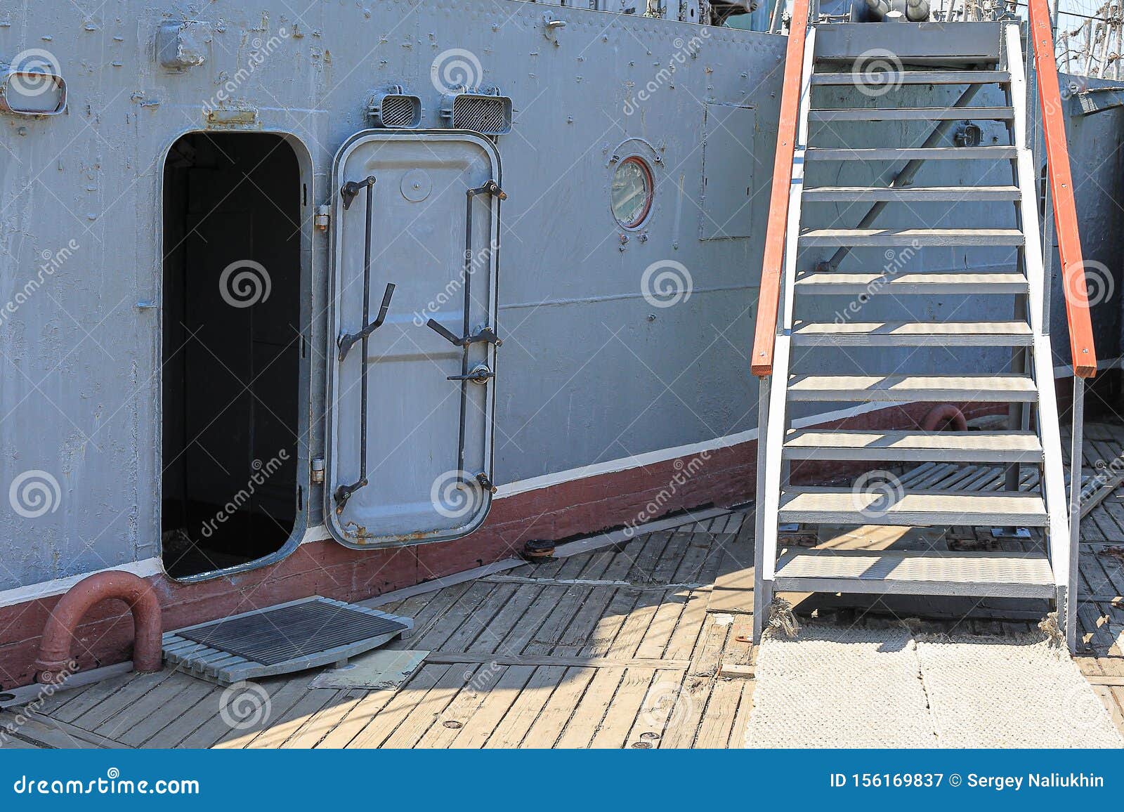 Sealed Steel Door on the Ship Deck Stock Image Image of military, lock 156169837