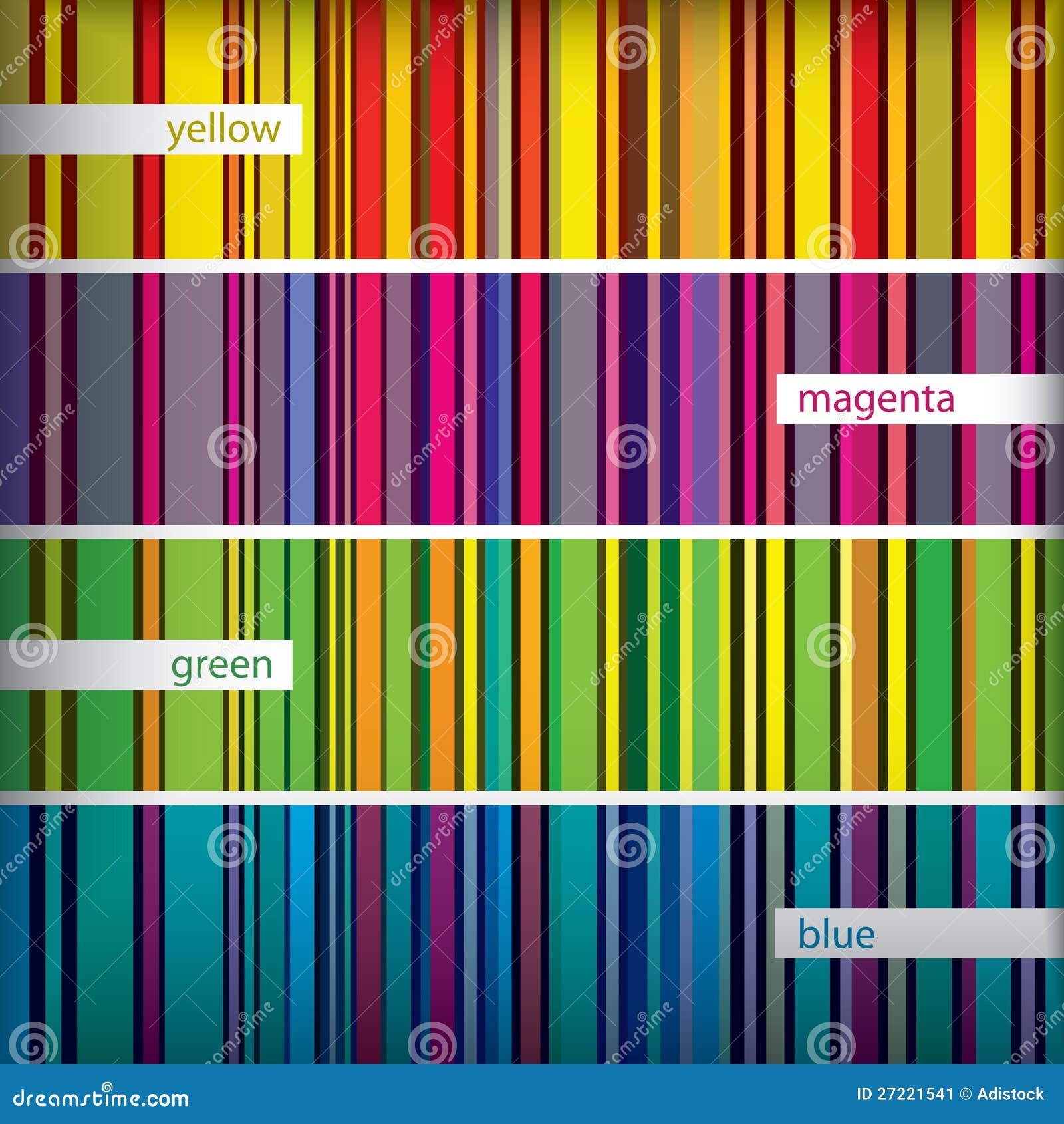 Seamles Pattern Stripes Set. Vector. Stock Vector Illustration of