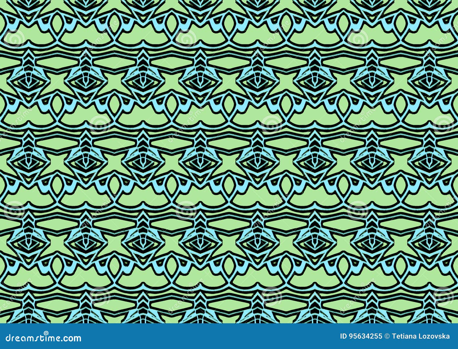 Seamless Abstract Background in Blue and Green Tones Stock Illustration ...