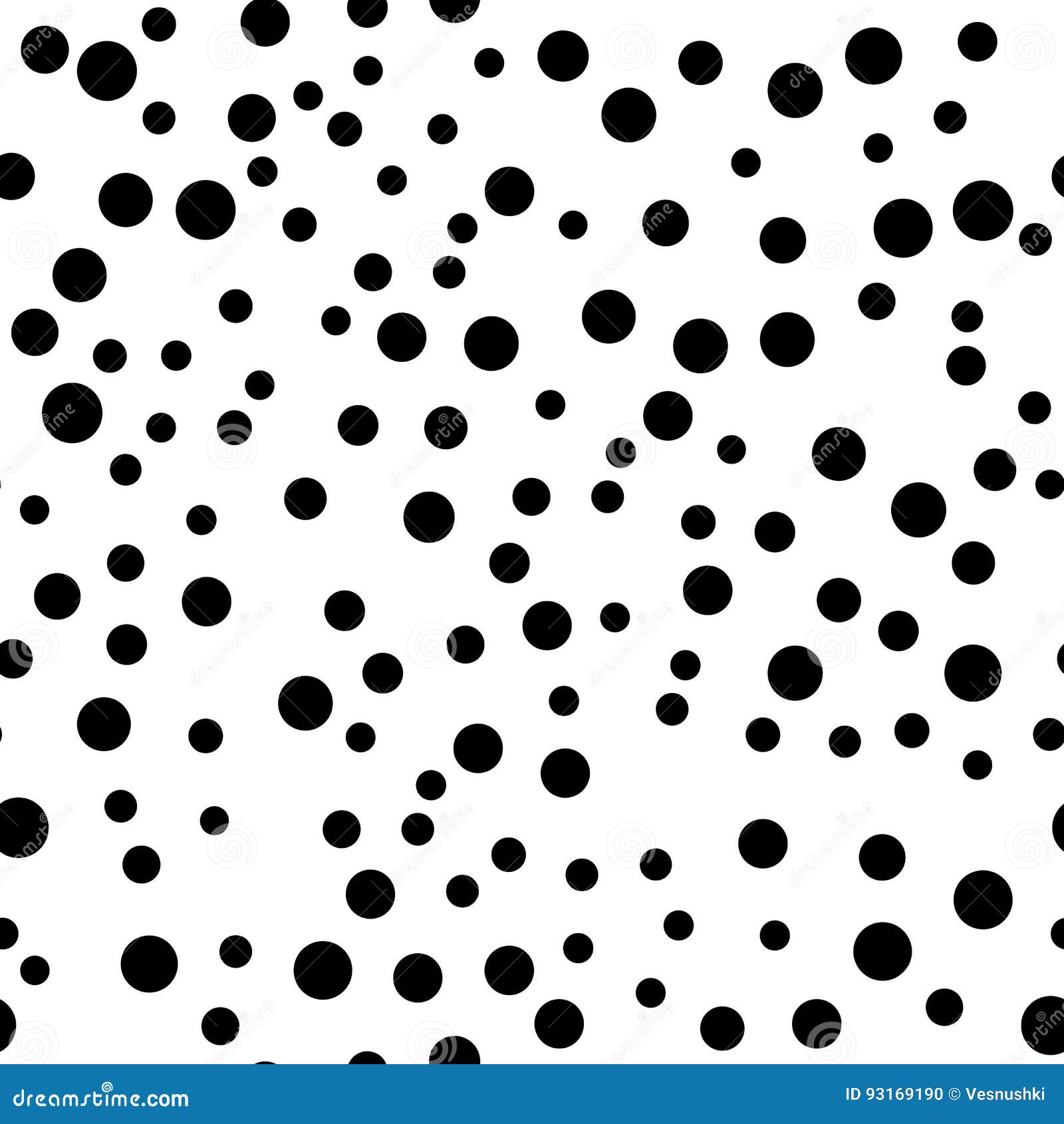 Seamless Abstract Black and White Blank Dot Pattern Stock Vector ...