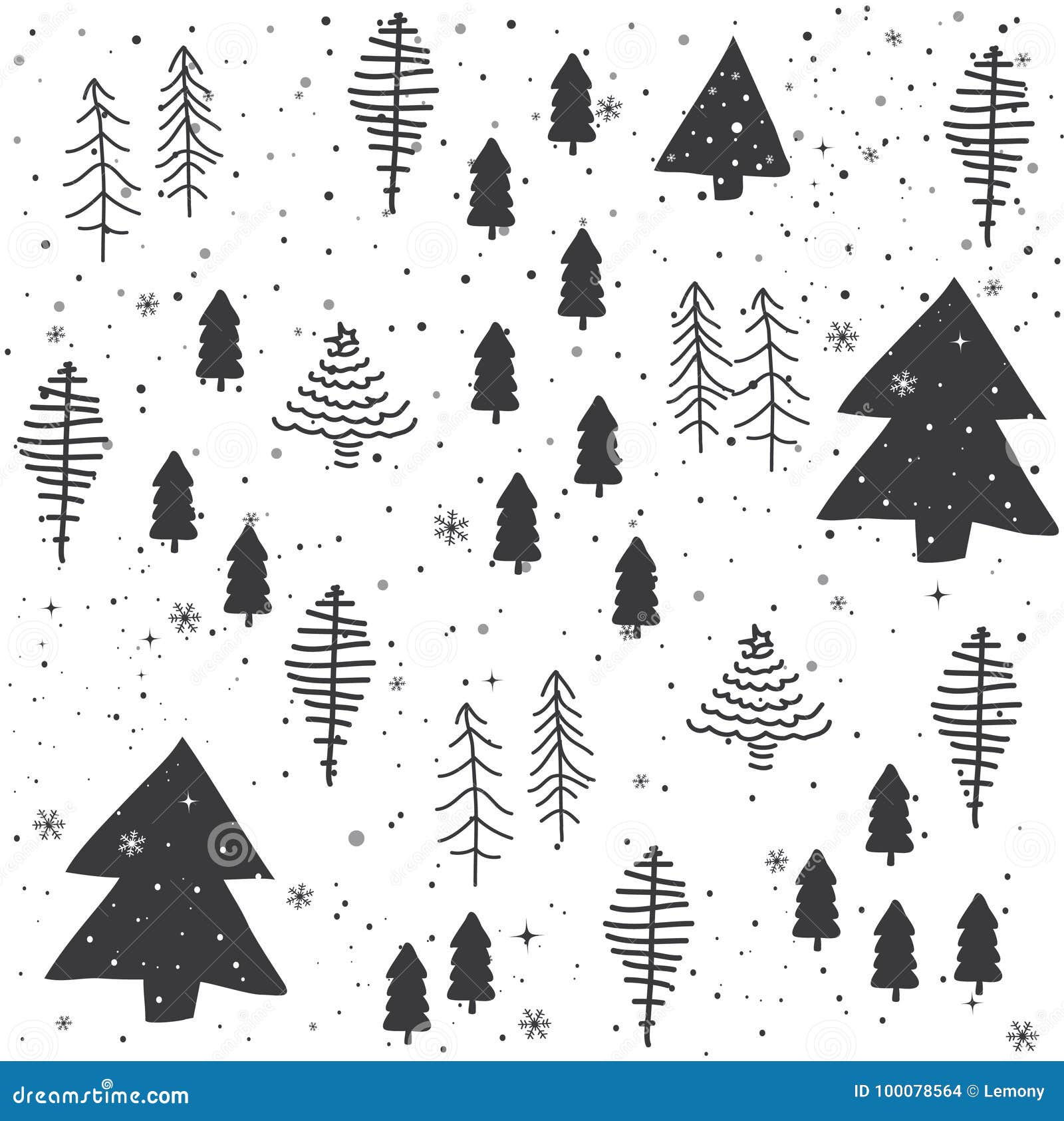 Seamless Abstract Christmas Trees Pattern Stock Vector - Illustration ...